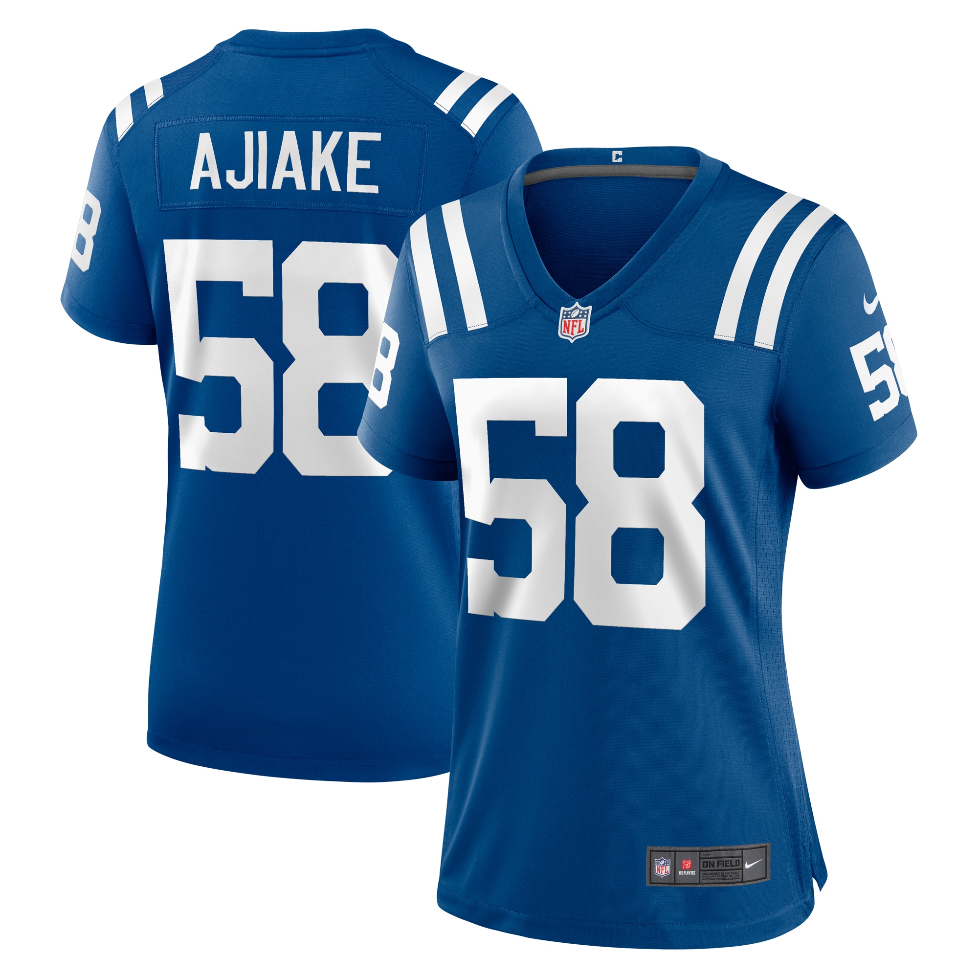 Women's Indianapolis Colts Austin Ajiake Royal Game Jersey JS5793 Saliibo