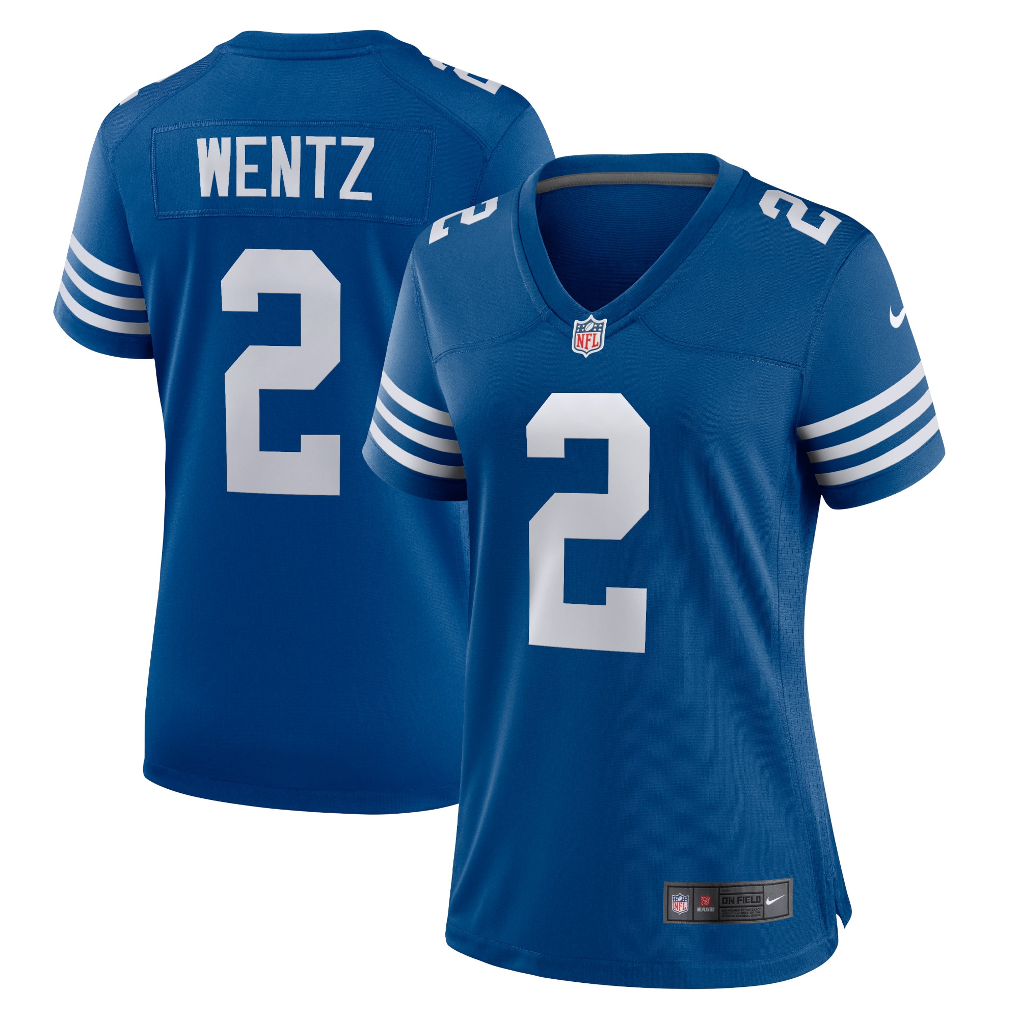 Women's Indianapolis Colts Carson Wentz Royal Alternate Game Jersey JS2889 Saliibo
