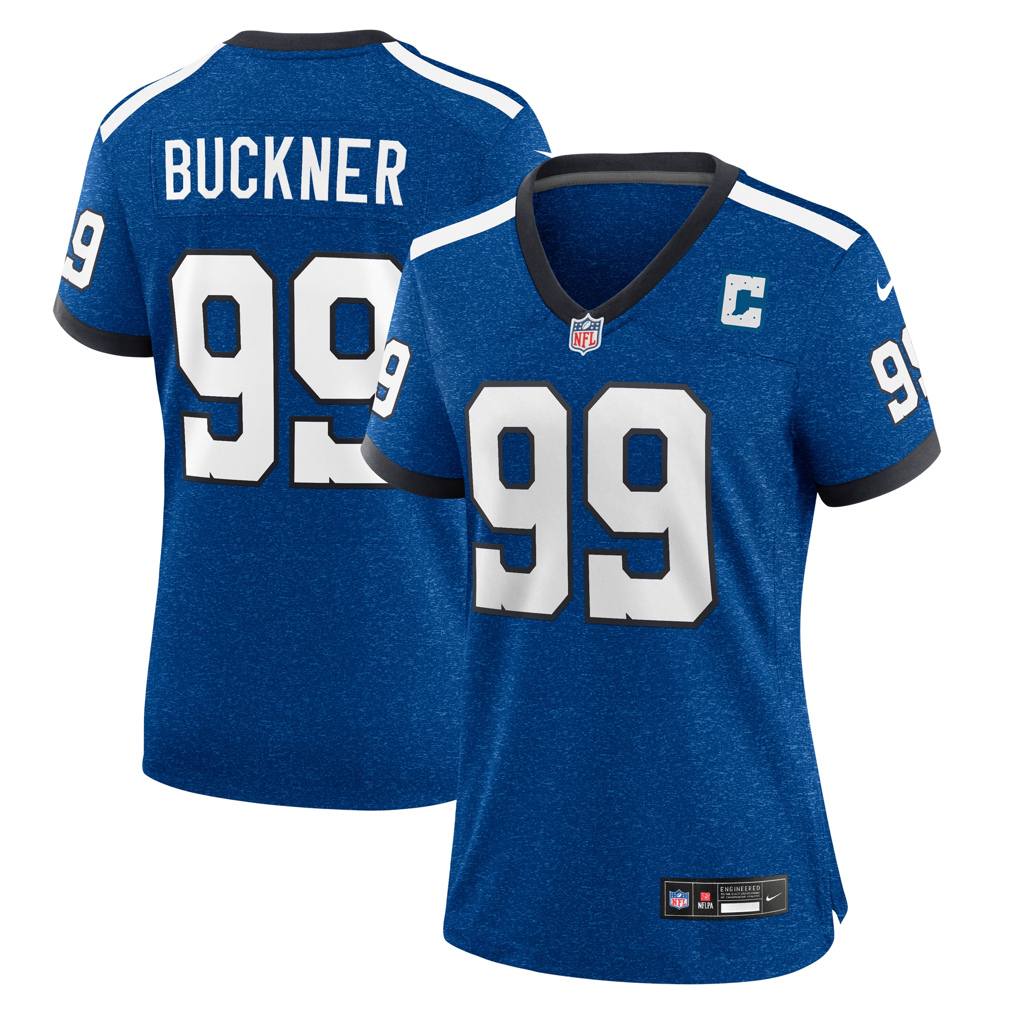 Women's Indianapolis Colts DeForest Buckner Royal Indiana Nights Alternate Game Jersey JS9599 Saliibo
