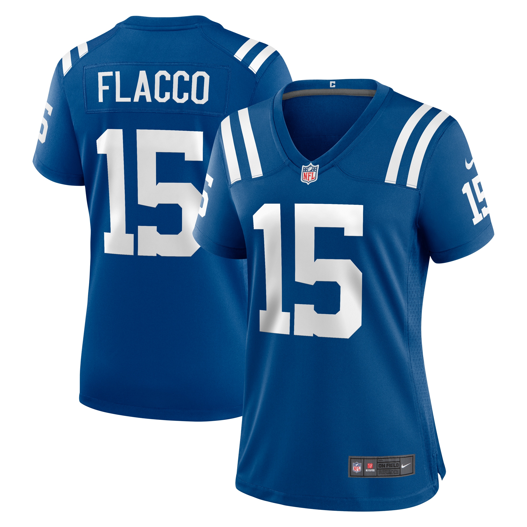 Women's Indianapolis Colts Joe Flacco Royal Game Jersey JS7303 Saliibo