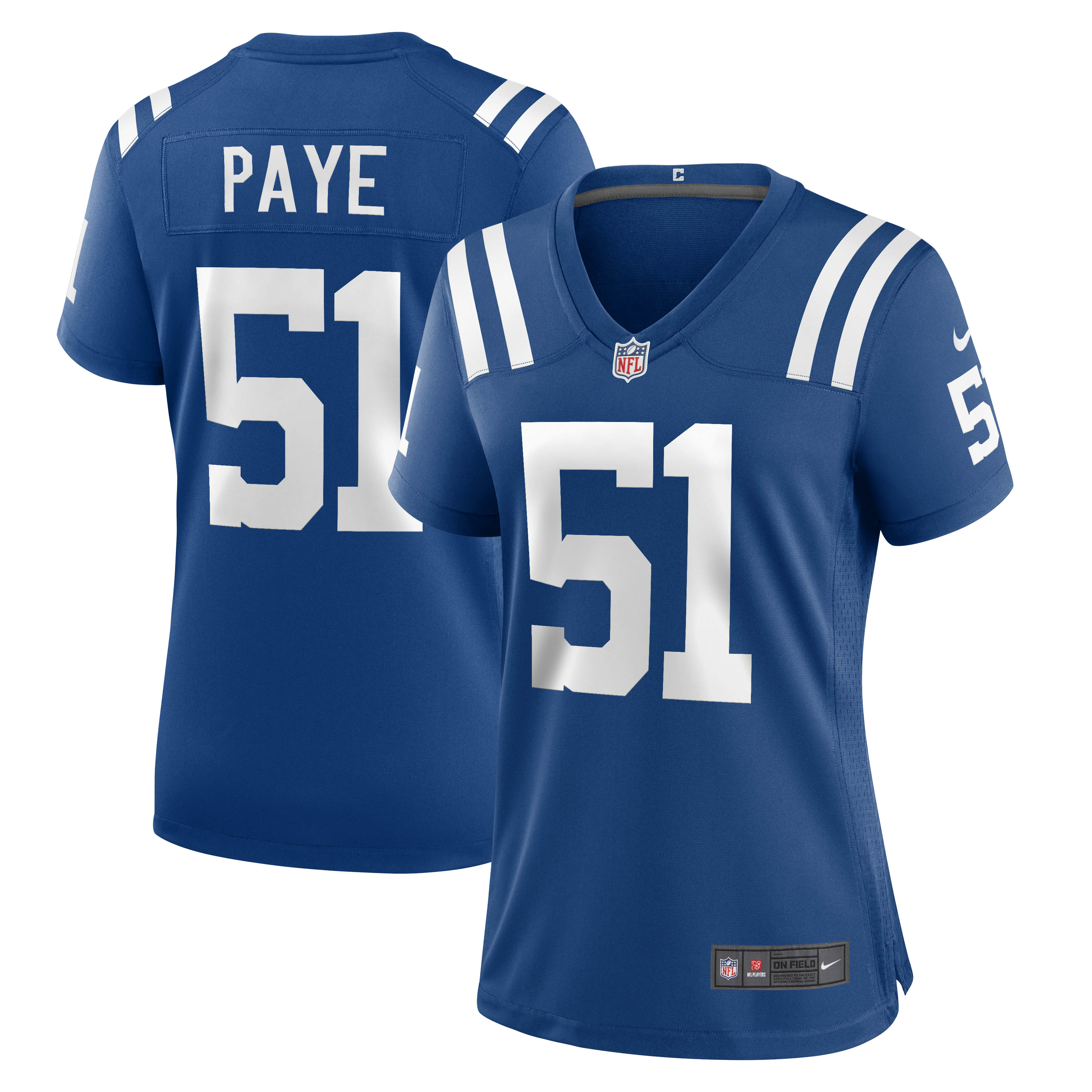 Women's Indianapolis Colts Kwity Paye Royal Game Jersey JS5452 Saliibo