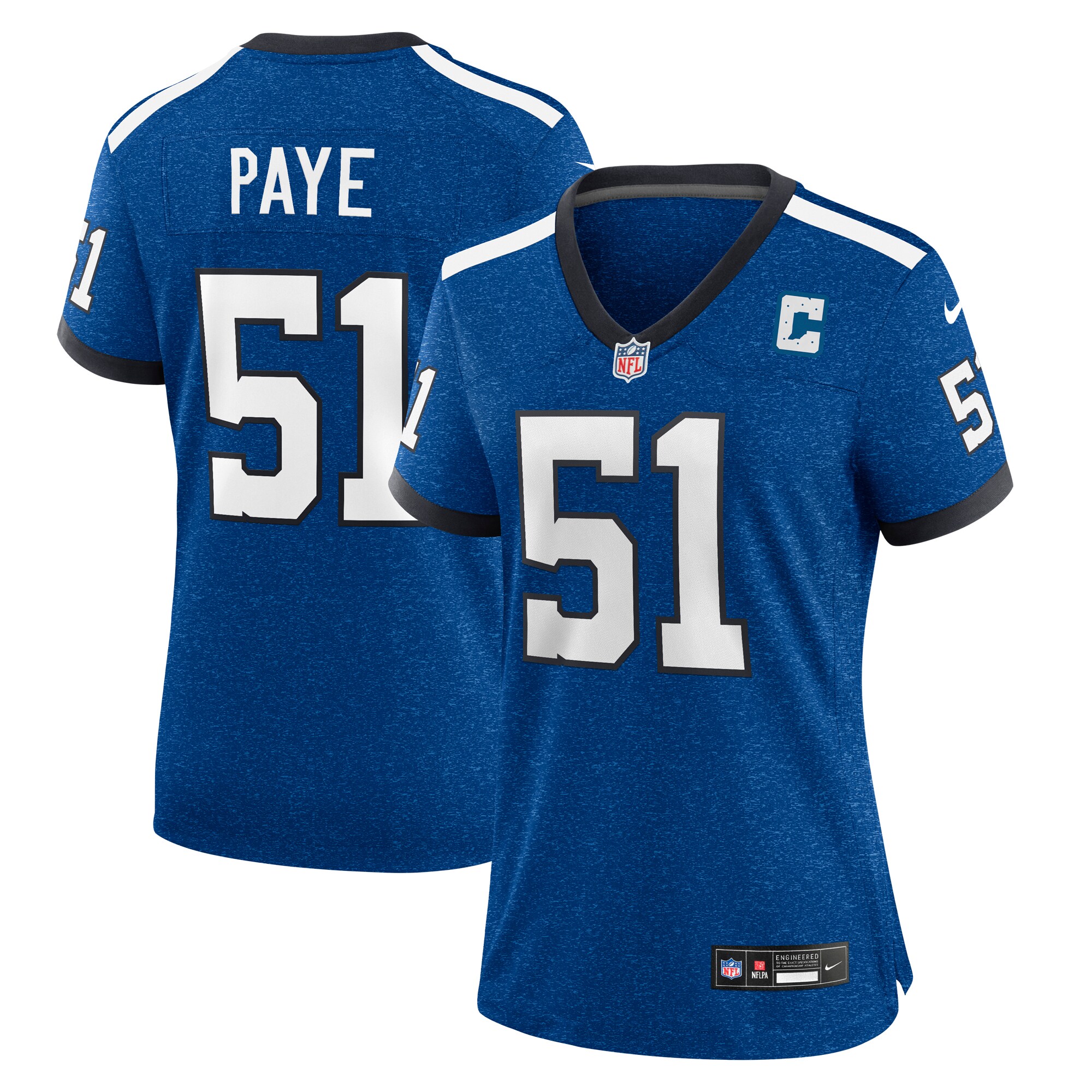 Women's Indianapolis Colts Kwity Paye Royal Indiana Nights Alternate Game Jersey JS4797 Saliibo