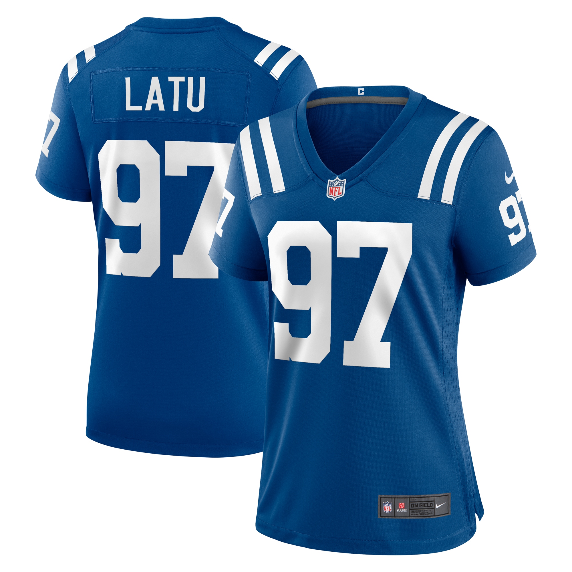 Women's Indianapolis Colts Laiatu Latu Royal Game Jersey JS7056 Saliibo