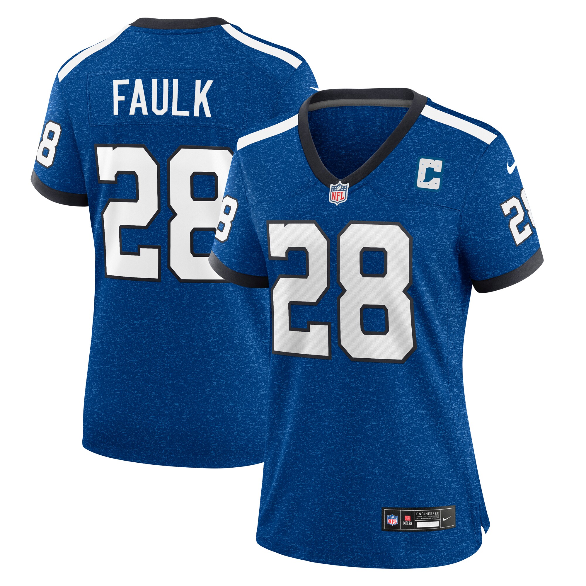 Women's Indianapolis Colts Marshall Faulk Royal Indiana Nights Alternate Game Jersey JS1886 Saliibo