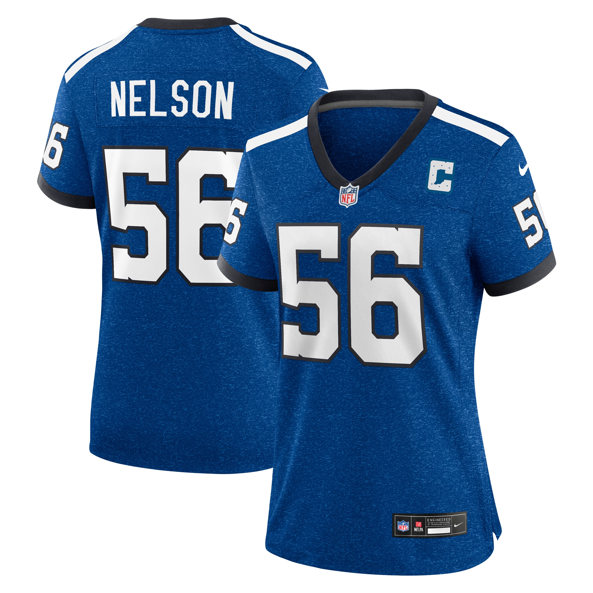 Women's Indianapolis Colts Quenton Nelson Royal Indiana Nights Alternate Game Jersey JS9264 Saliibo