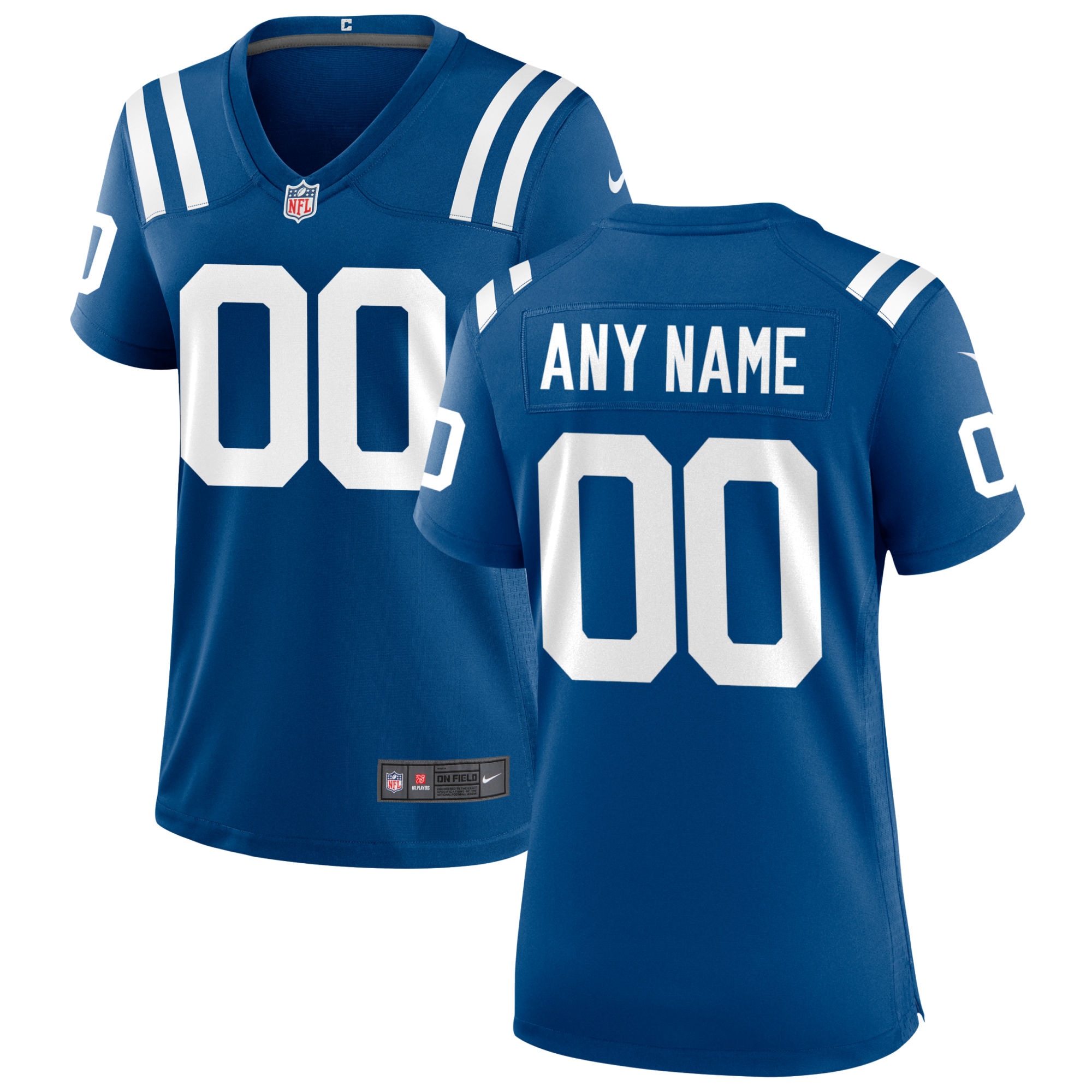 Women's Indianapolis Colts Royal Custom Game Jersey JS1145 Saliibo