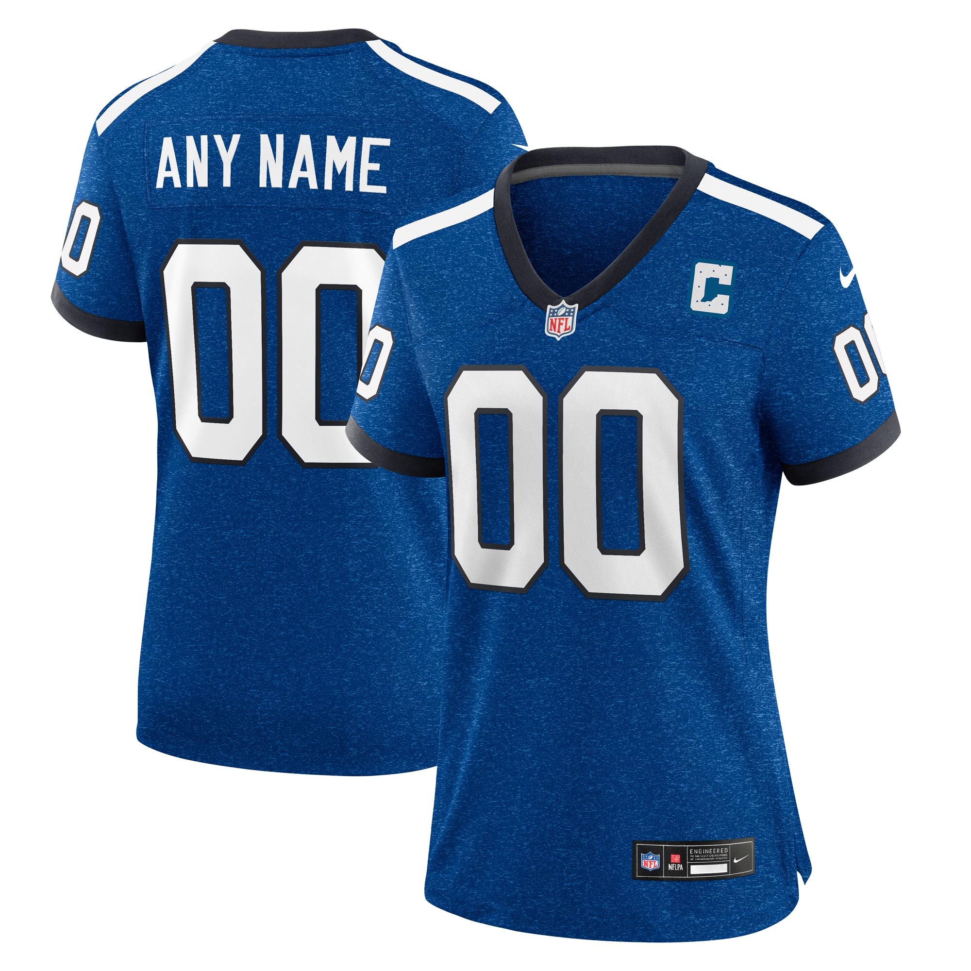Women's Indianapolis Colts Royal Indiana Nights Alternate Custom Game Jersey JS8406 Saliibo