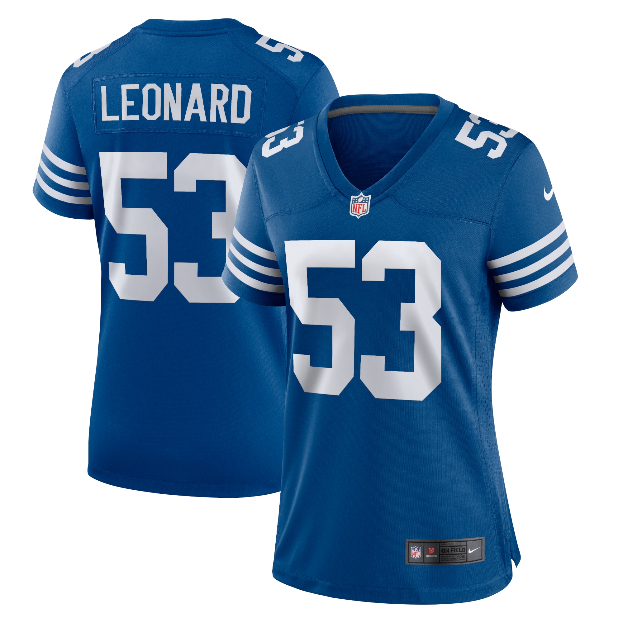 Women's Indianapolis Colts Shaquille Leonard Royal Alternate Game Jersey JS5355 Saliibo