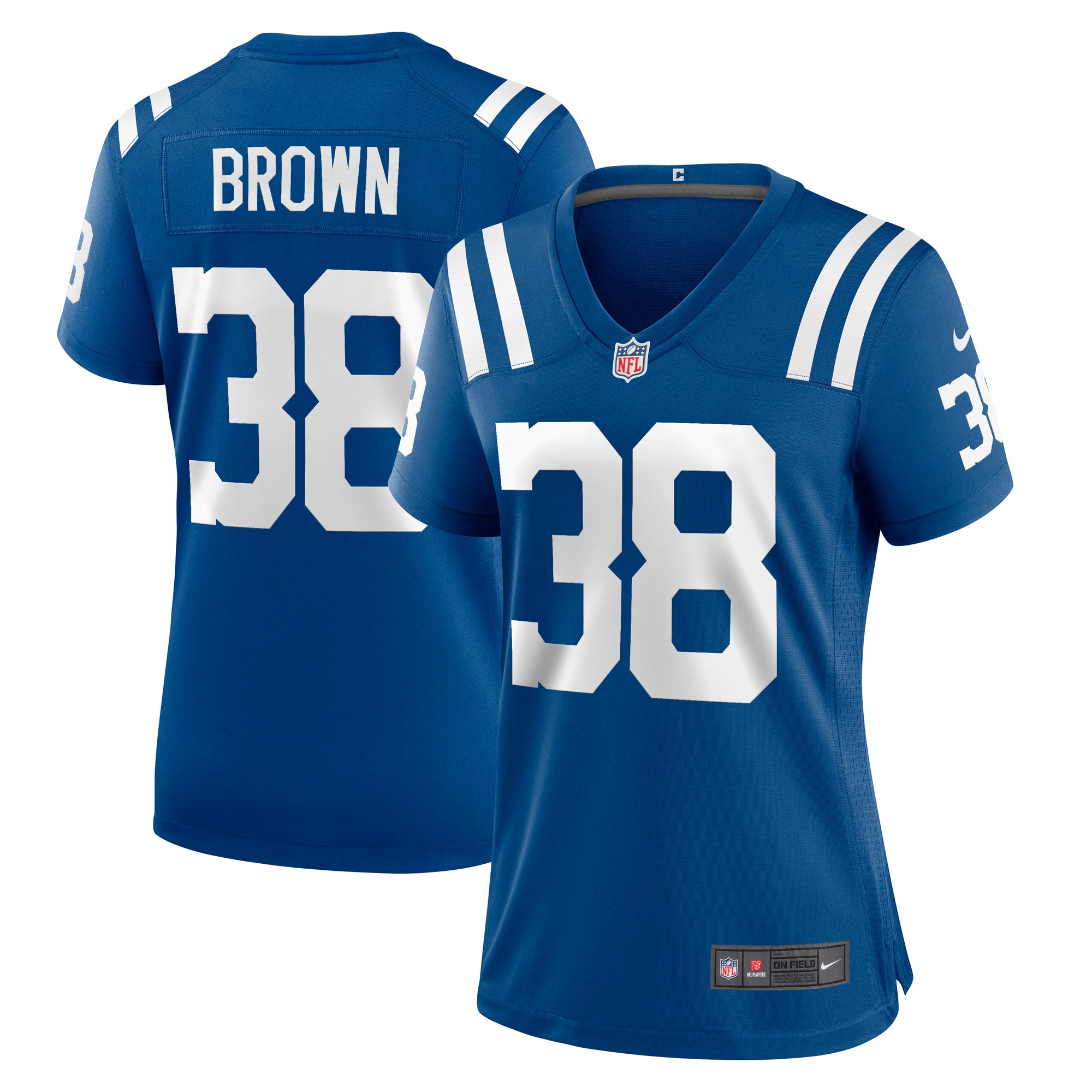 Women's Indianapolis Colts Tony Brown Royal Player Game Jersey JS2797 Saliibo