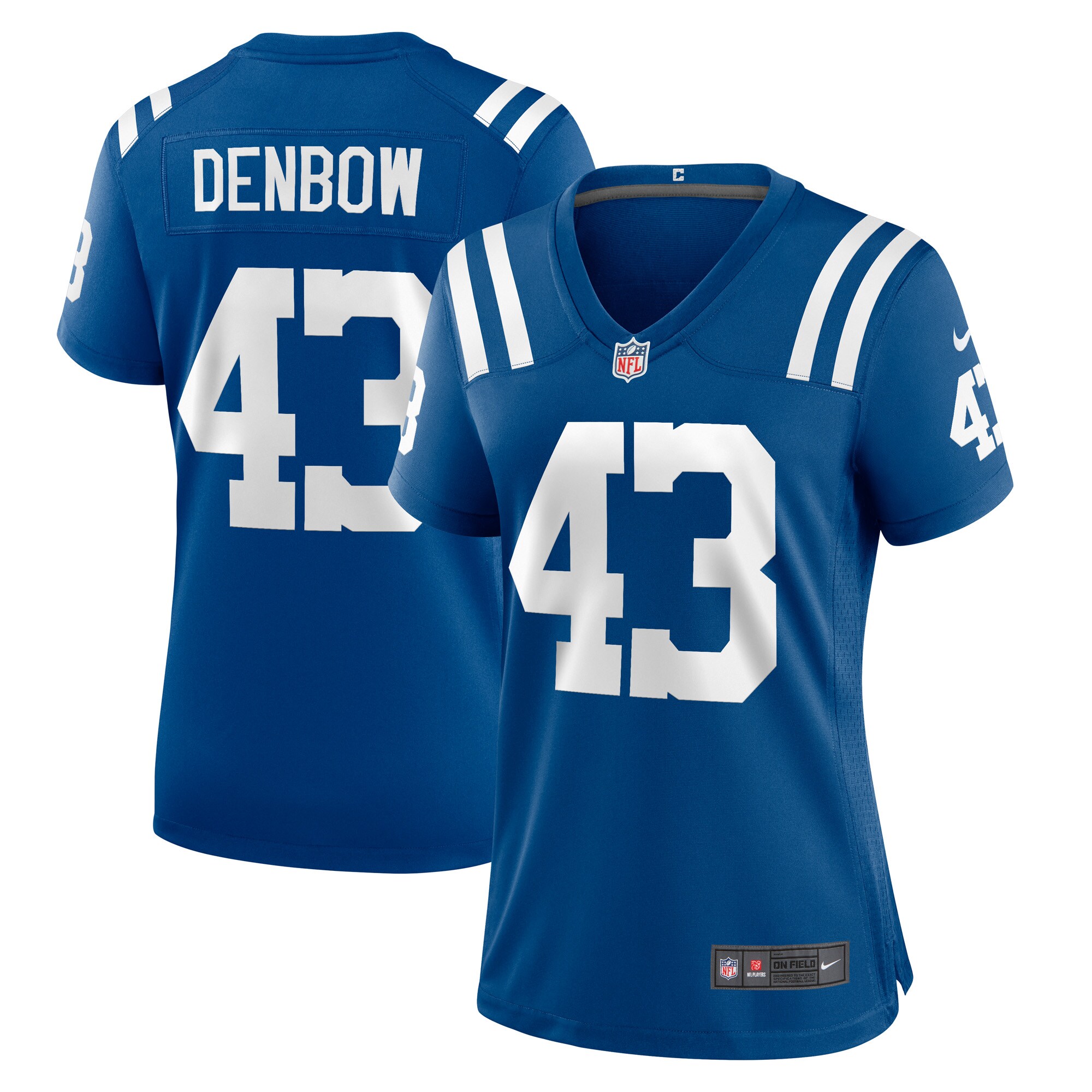 Women's Indianapolis Colts Trevor Denbow Royal Game Player Jersey JS7308 Saliibo