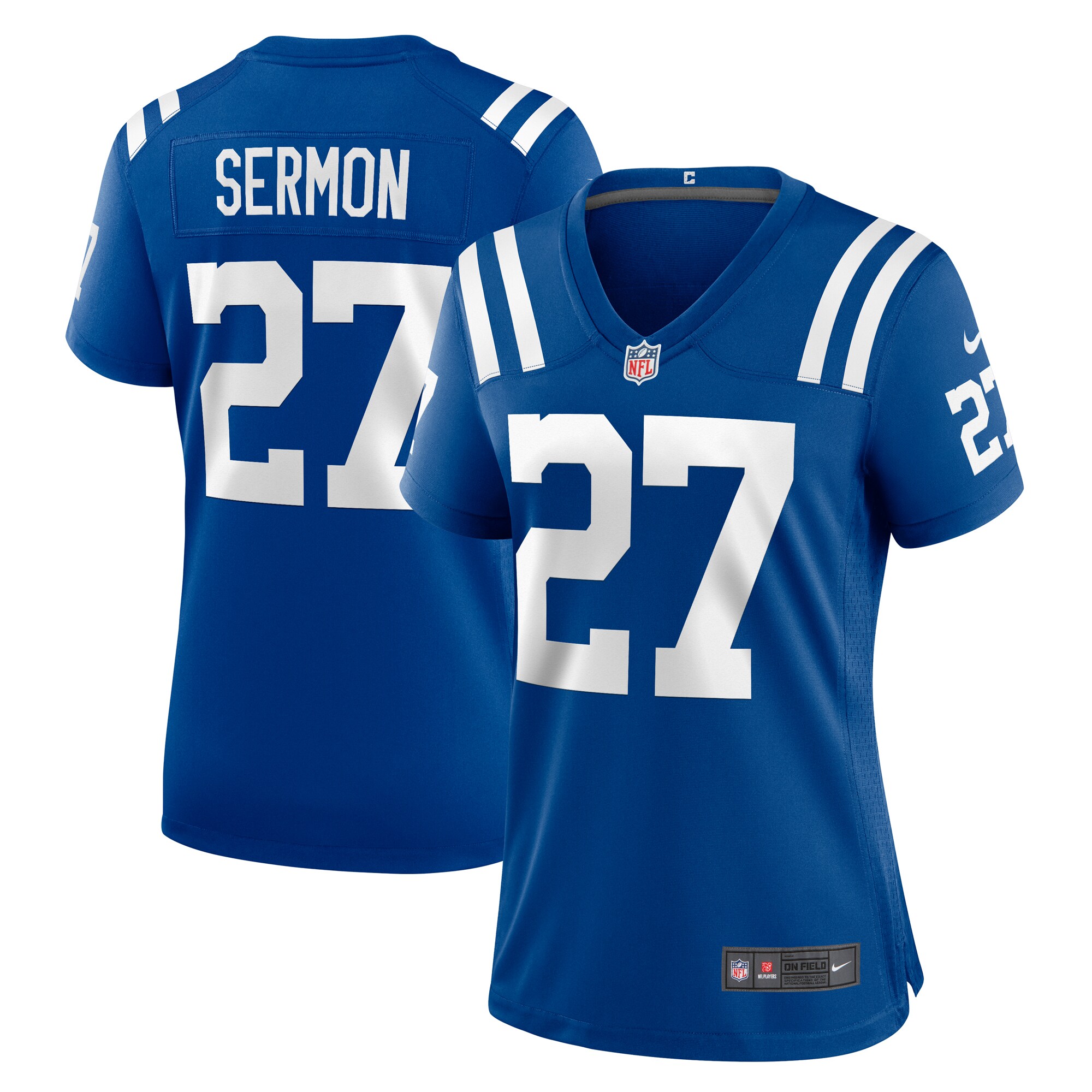 Women's Indianapolis Colts Trey Sermon Royal Team Game Jersey JS2012 Saliibo