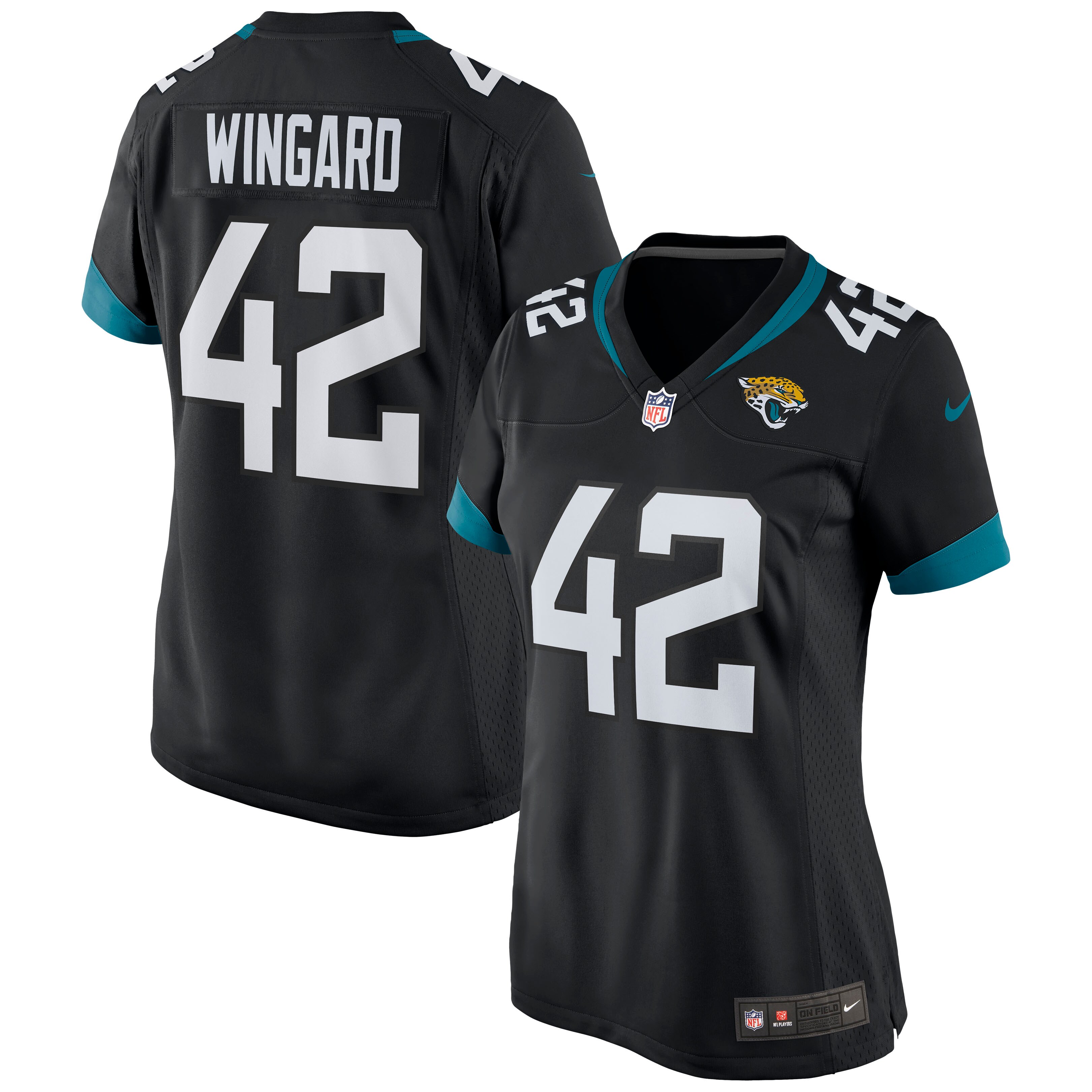 Women's Jacksonville Jaguars Andrew Wingard Black Game Jersey JS6293 Saliibo