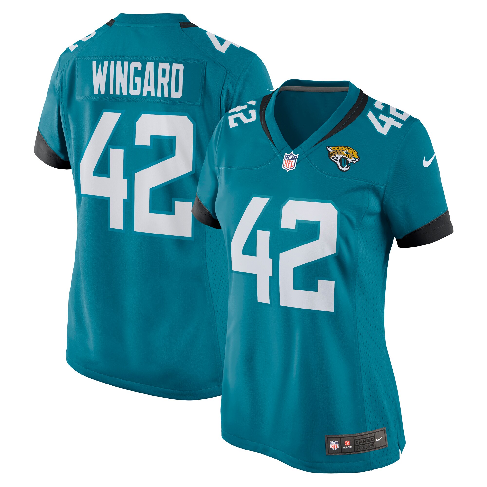 Women's Jacksonville Jaguars Andrew Wingard Teal Game Jersey JS1835 Saliibo