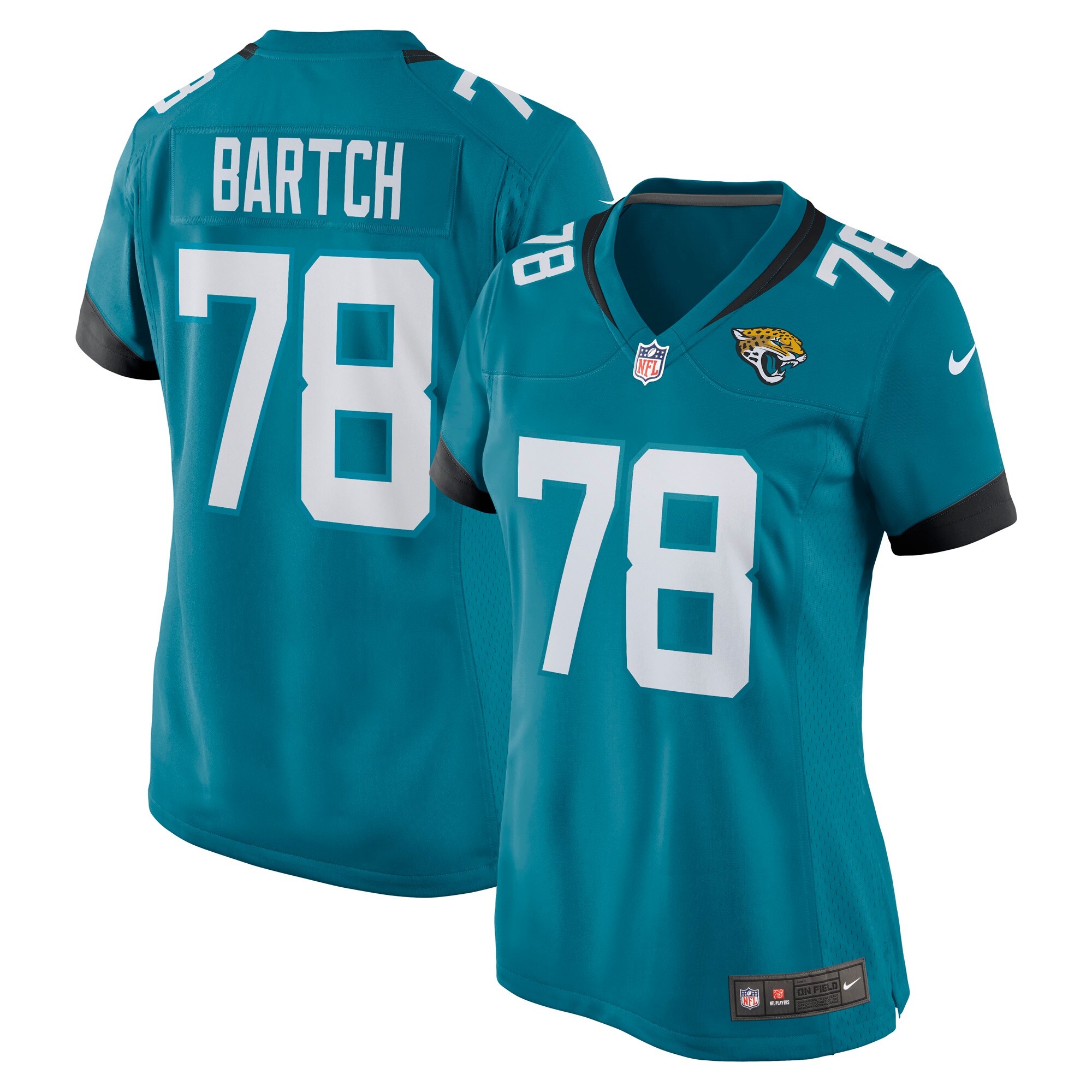 Women's Jacksonville Jaguars Ben Bartch Teal Game Jersey JS3575 Saliibo