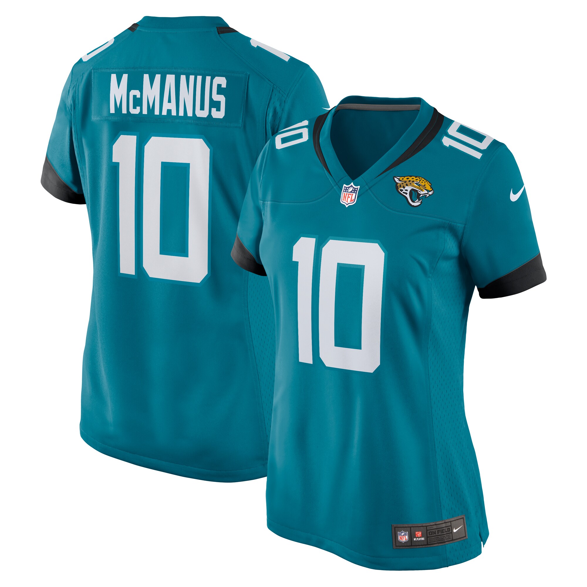 Women's Jacksonville Jaguars Brandon McManus Teal Team Game Jersey JS6346 Saliibo