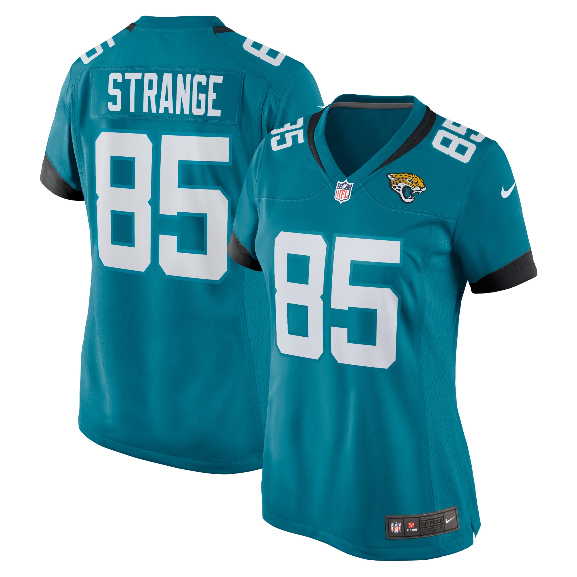 Women's Jacksonville Jaguars Brenton Strange Teal Team Game Jersey JS2853 Saliibo