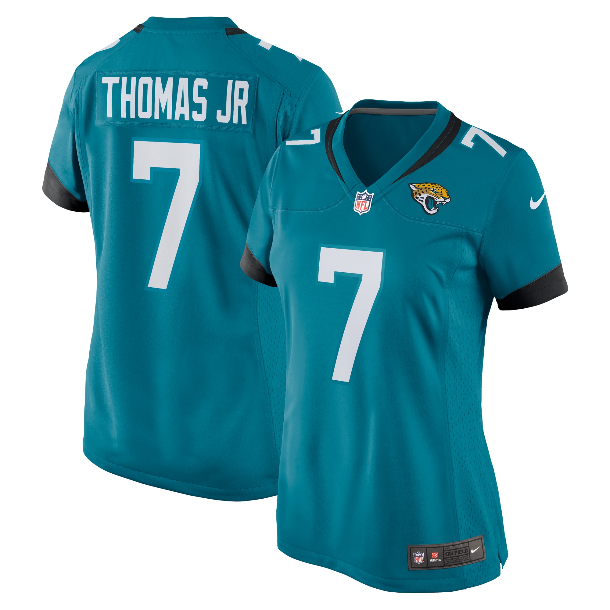 Women's Jacksonville Jaguars Brian Thomas Jr. Teal Game Jersey JS2655 Saliibo