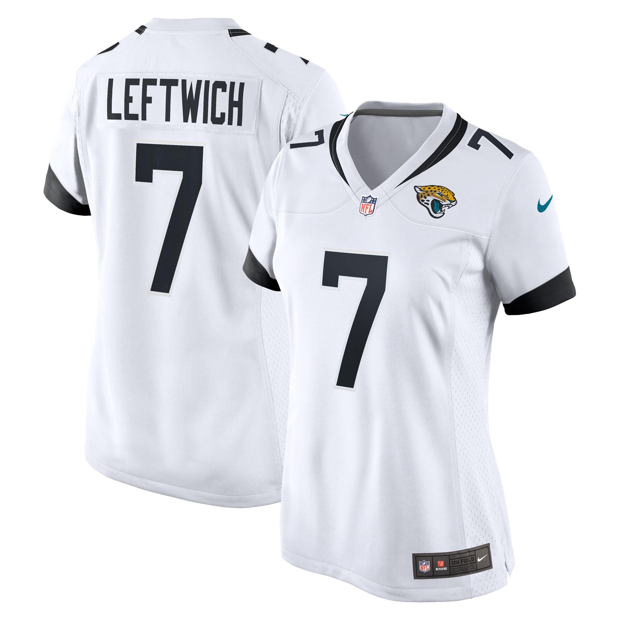 Women's Jacksonville Jaguars Byron Leftwich White Retired Player Game Jersey JS9156 Saliibo
