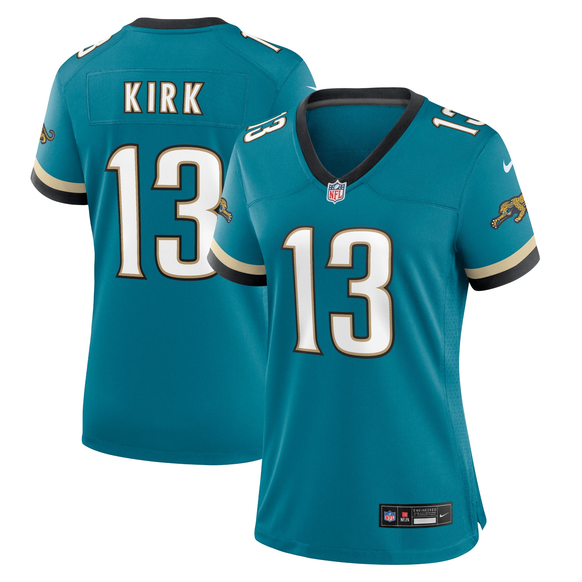 Women's Jacksonville Jaguars Christian Kirk Teal Prowler Throwback Game Jersey JS4921 Saliibo