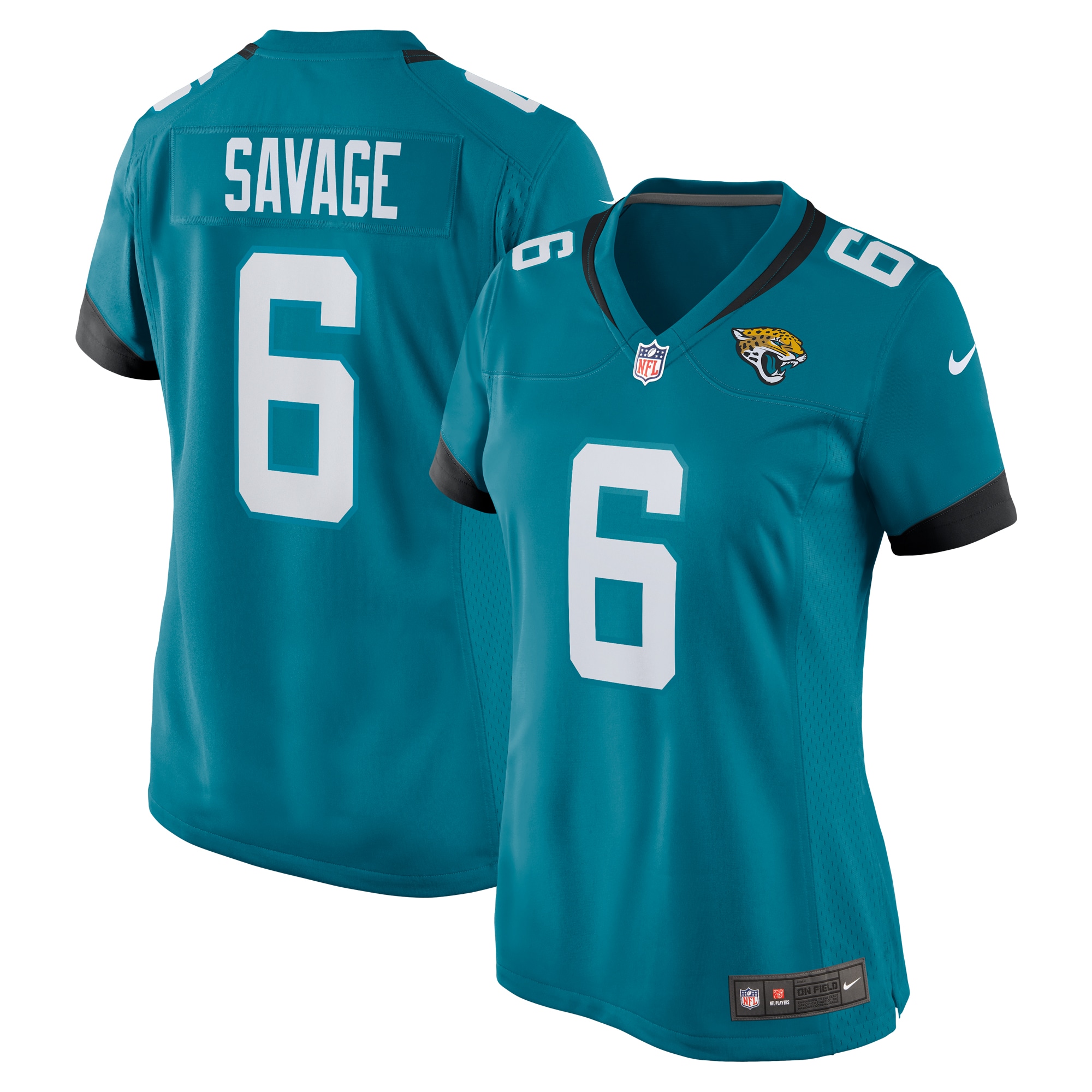 Women's Jacksonville Jaguars Darnell Savage Teal Team Game Jersey JS8621 Saliibo