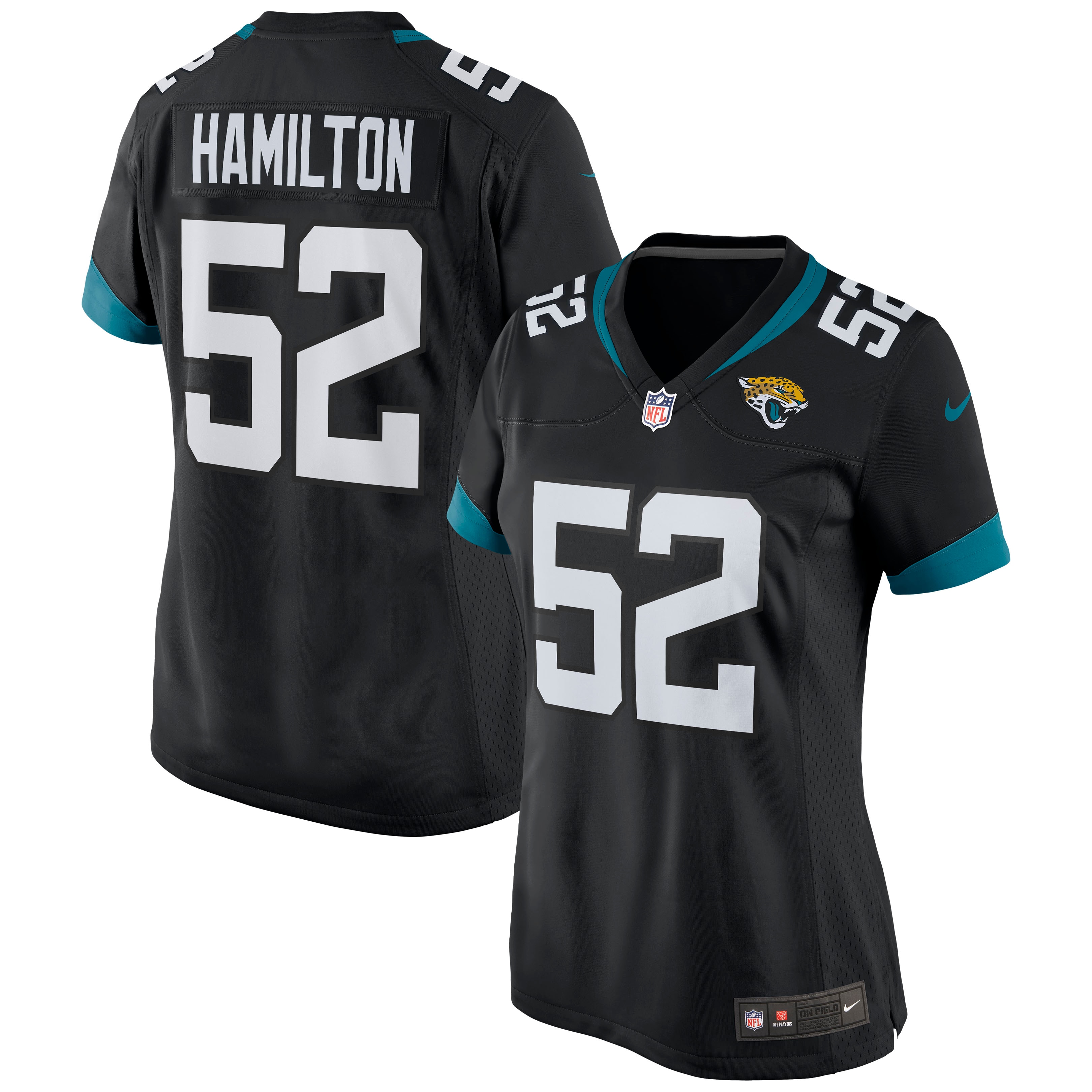 Women's Jacksonville Jaguars DaVon Hamilton Black Game Jersey JS5091 Saliibo
