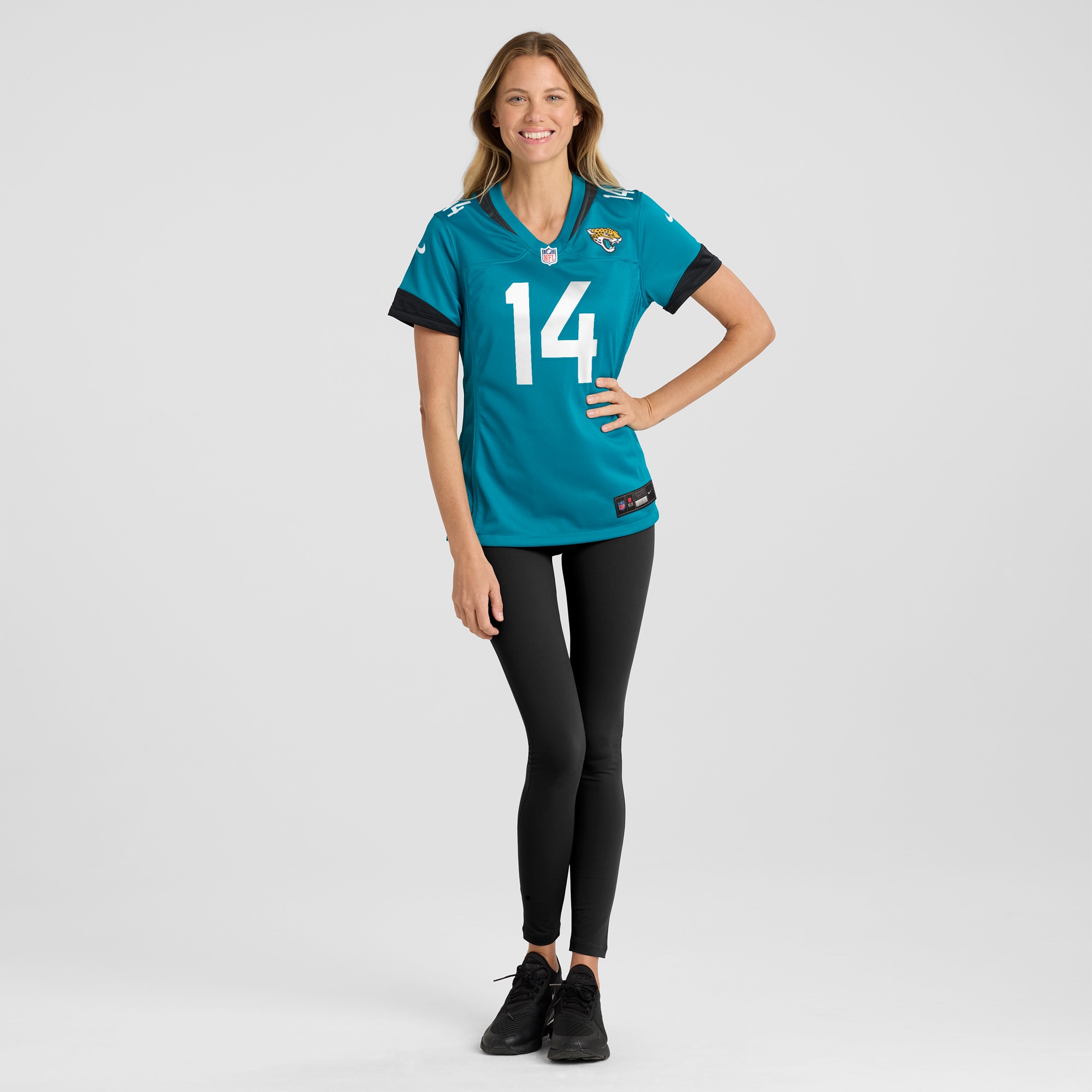 Women's Jacksonville Jaguars Elijah Cooks Teal Team Game Jersey JS2890 Saliibo - Image 4
