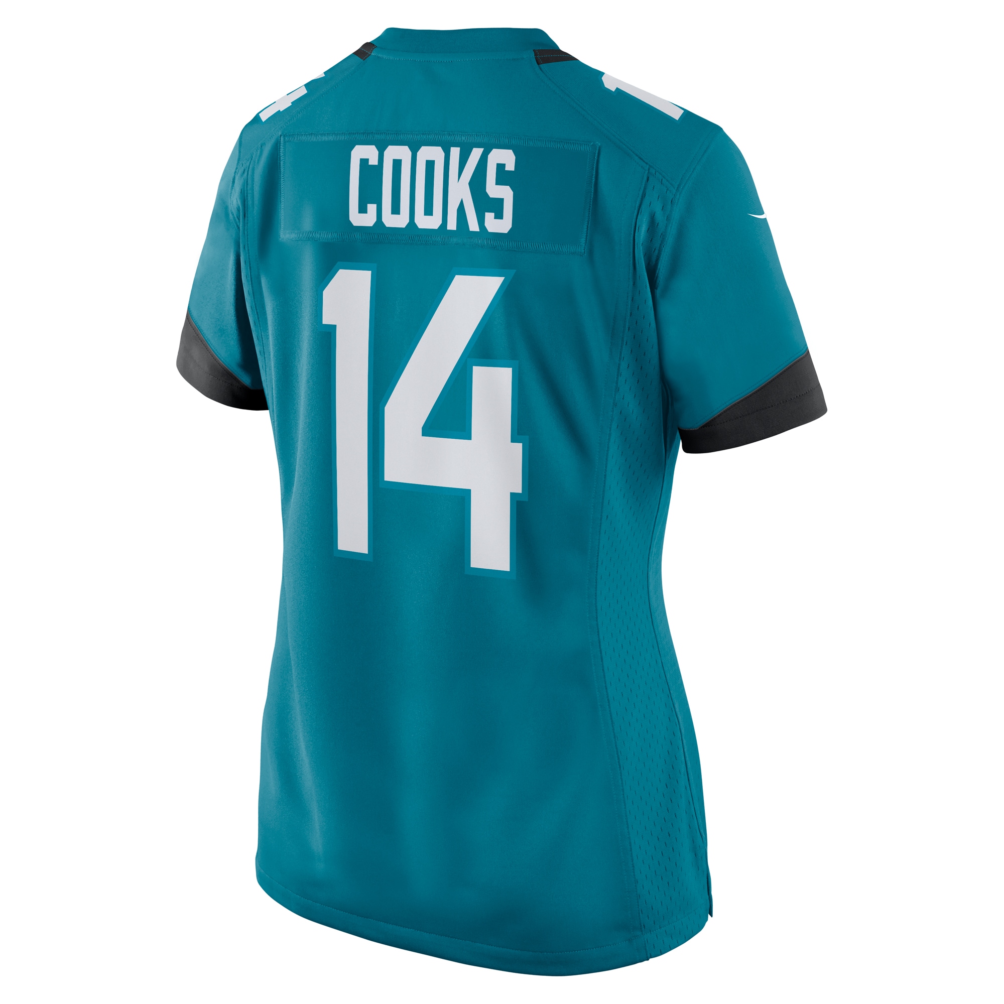 Women's Jacksonville Jaguars Elijah Cooks Teal Team Game Jersey JS2890 Saliibo - Image 3