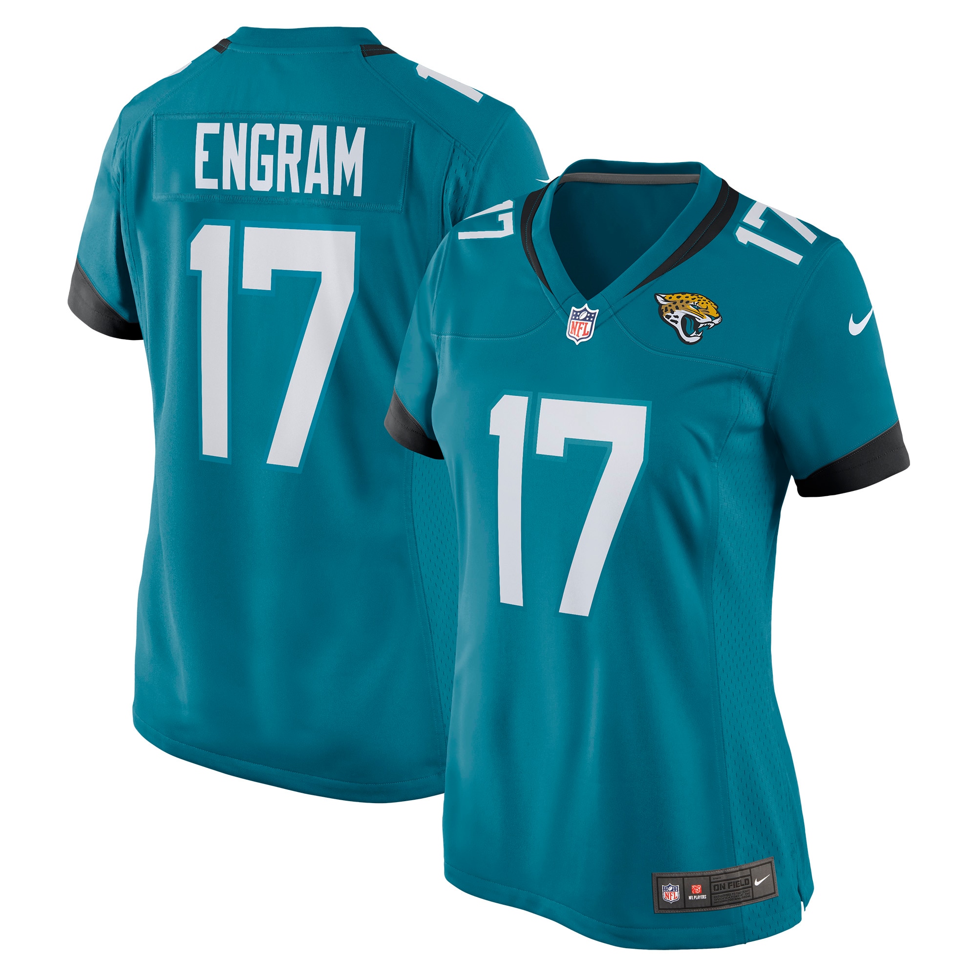 Women's Jacksonville Jaguars Evan Engram Teal Game Jersey JS5656 Saliibo