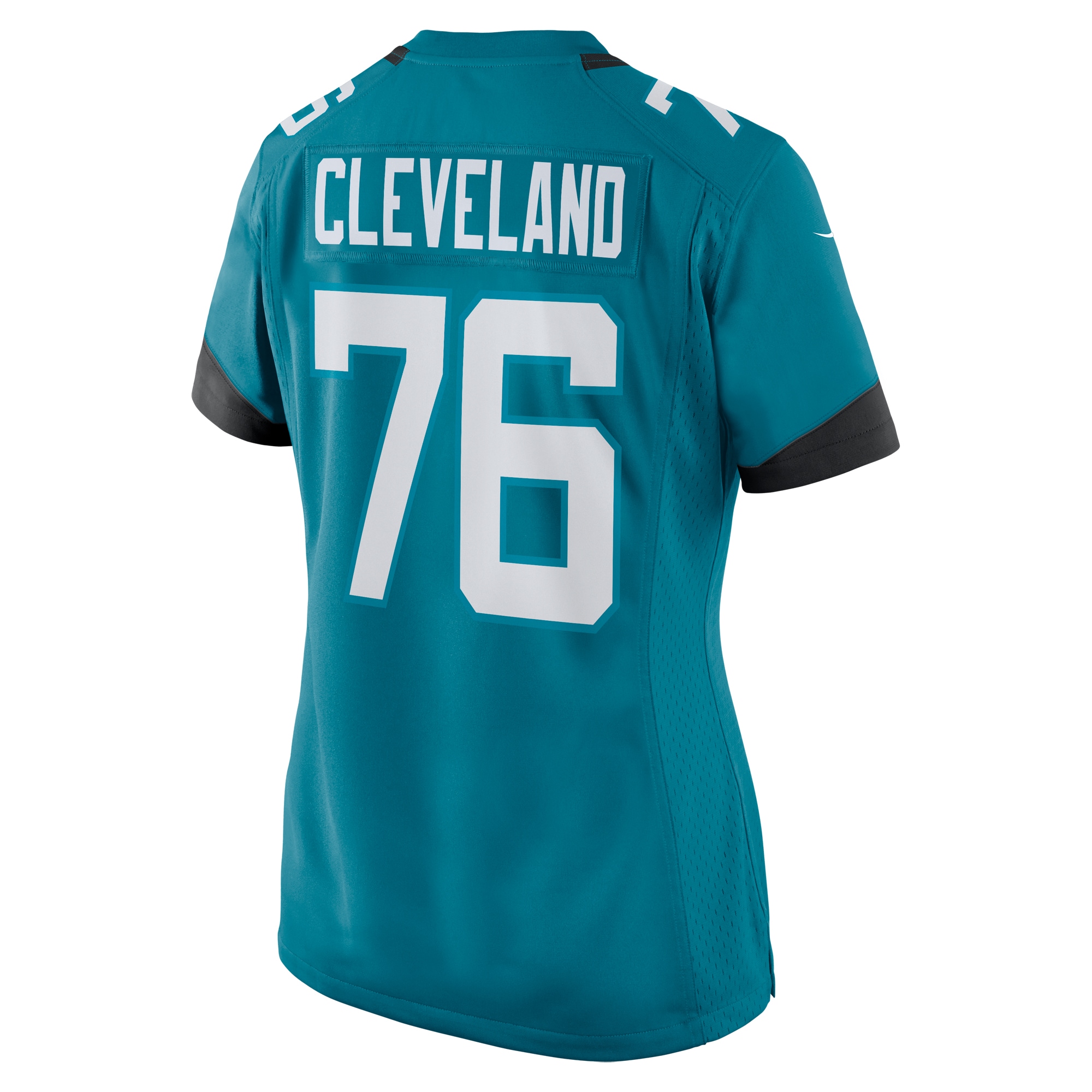 Women's Jacksonville Jaguars Ezra Cleveland Teal Game Jersey JS3393 Saliibo - Image 3