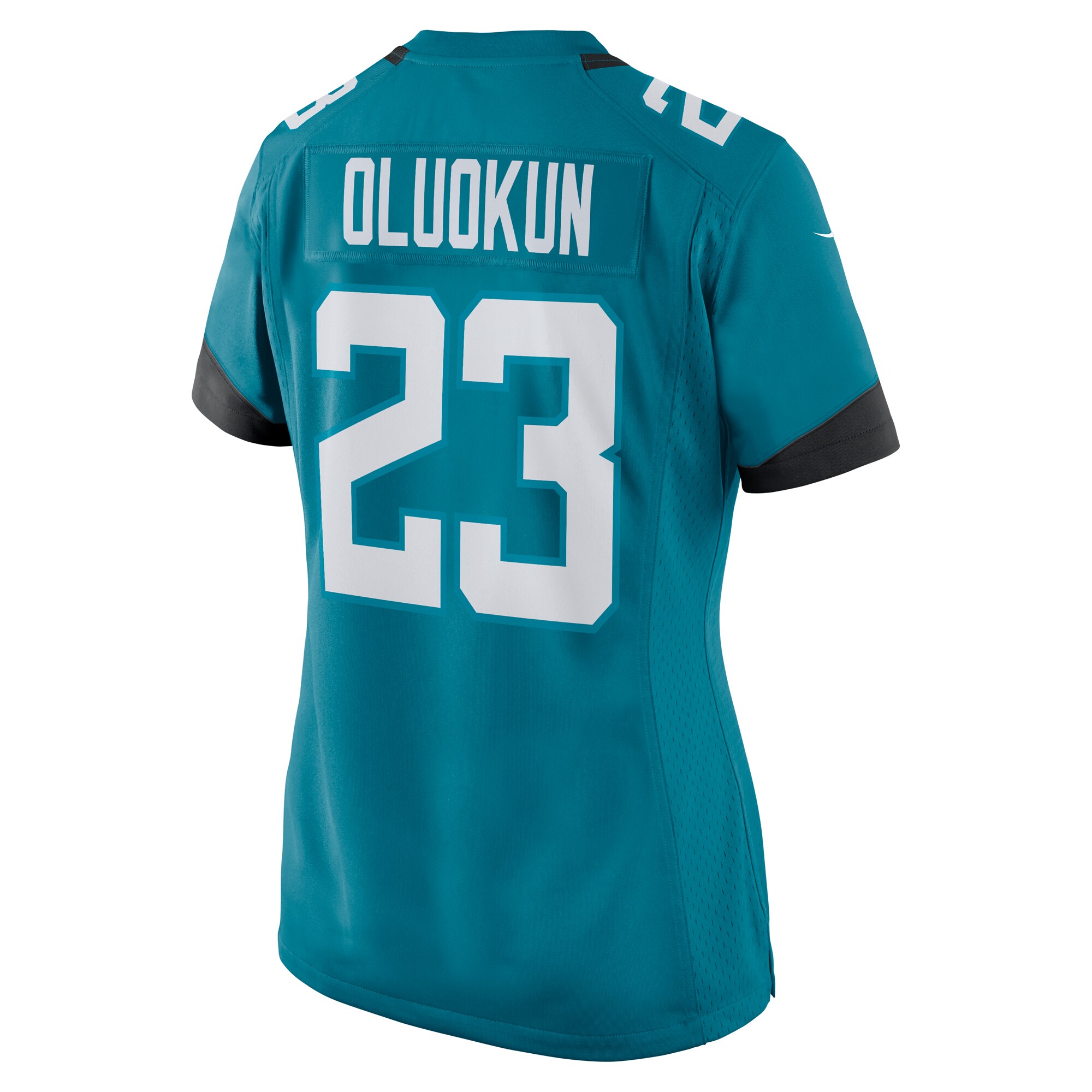 Women's Jacksonville Jaguars Foyesade Oluokun Teal Game Player Jersey JS5663 Saliibo - Image 3