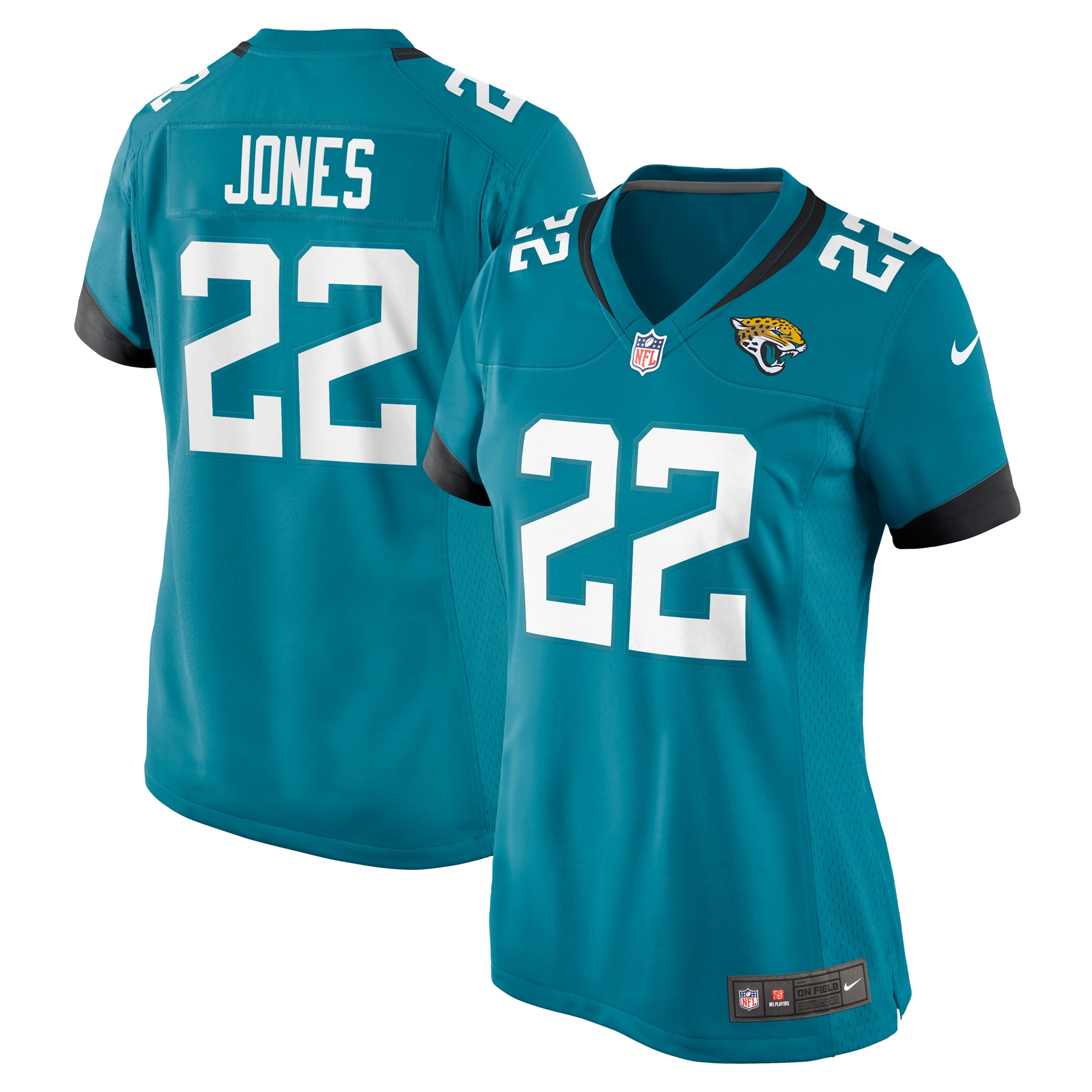 Women's Jacksonville Jaguars Jarrian Jones Teal Game Jersey JS1113 Saliibo