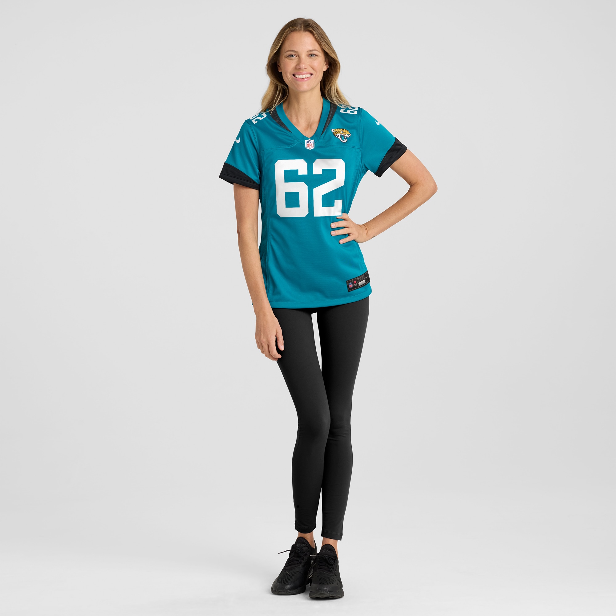 Women's Jacksonville Jaguars Javon Foster Teal Game Jersey JS8553 Saliibo - Image 4