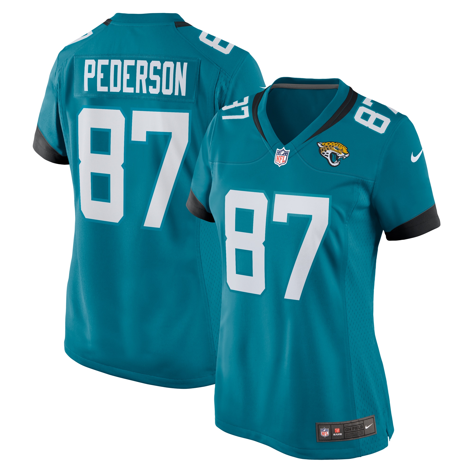 Women's Jacksonville Jaguars Josh Pederson Teal Team Game Jersey JS1520 Saliibo