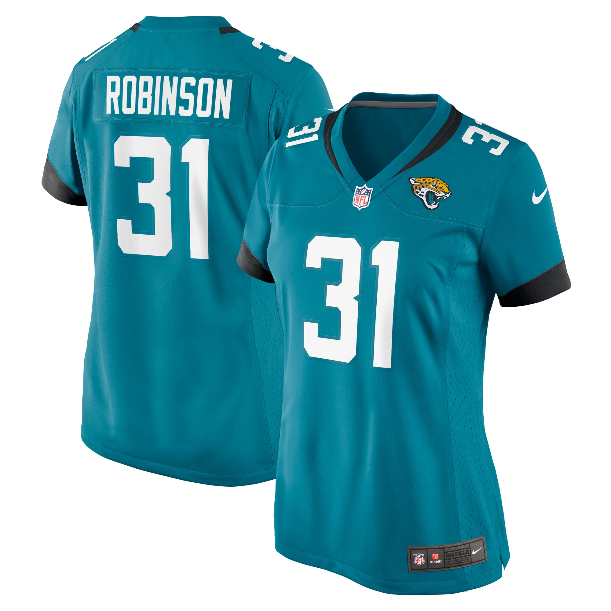 Women's Jacksonville Jaguars Keilan Robinson Teal Game Jersey JS8742 Saliibo