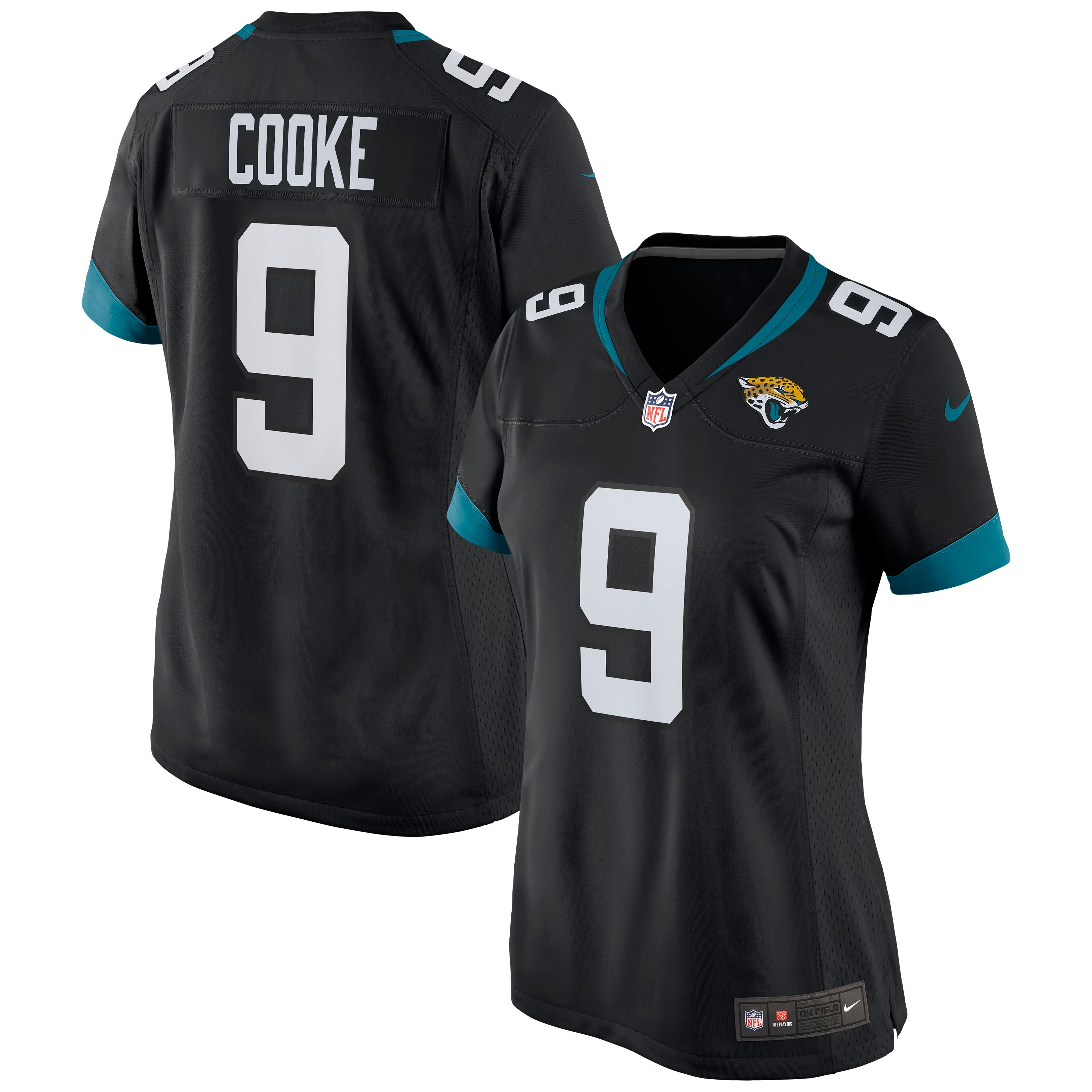 Women's Jacksonville Jaguars Logan Cooke Black Game Jersey JS9943 Saliibo