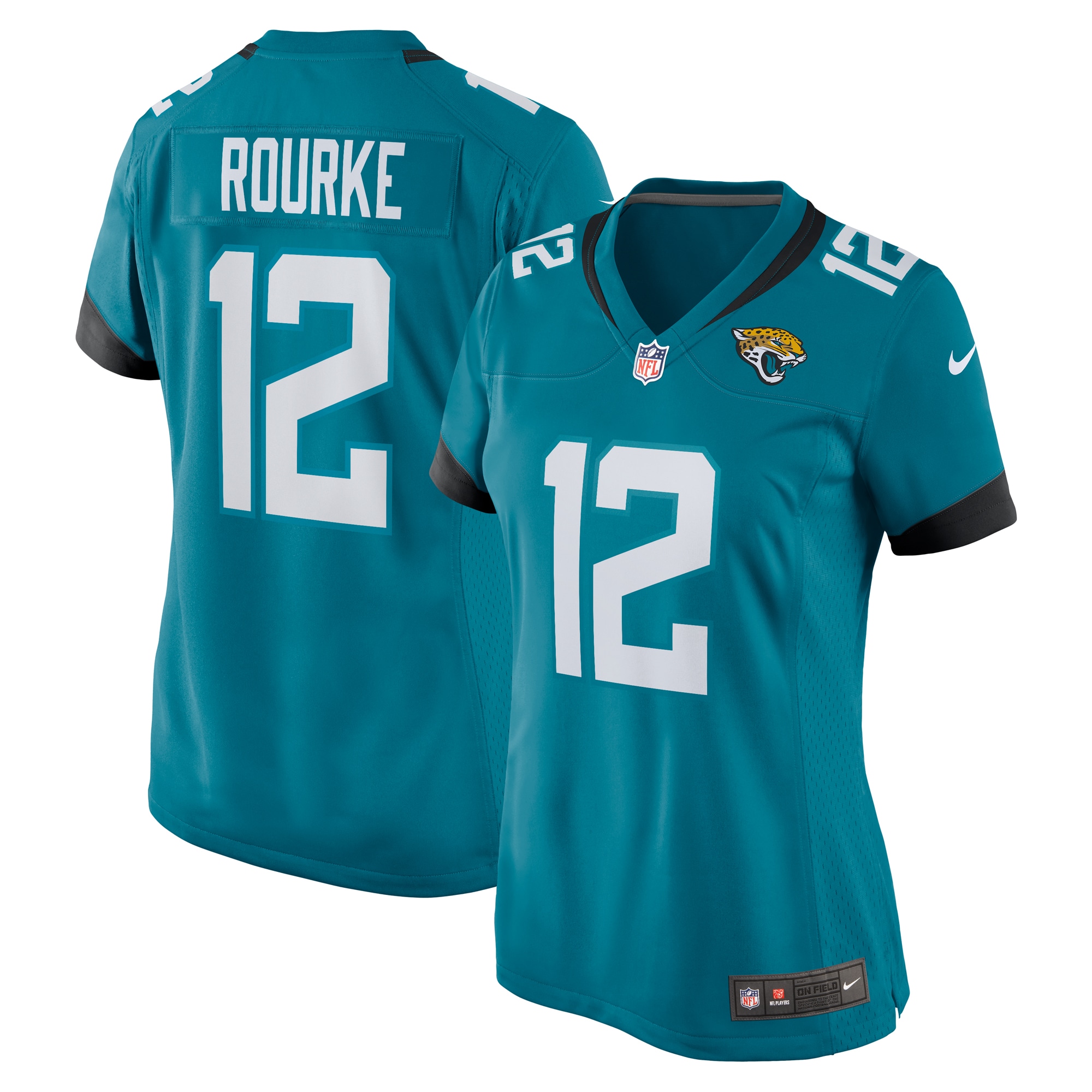 Women's Jacksonville Jaguars Nathan Rourke Teal Team Game Jersey JS3232 Saliibo