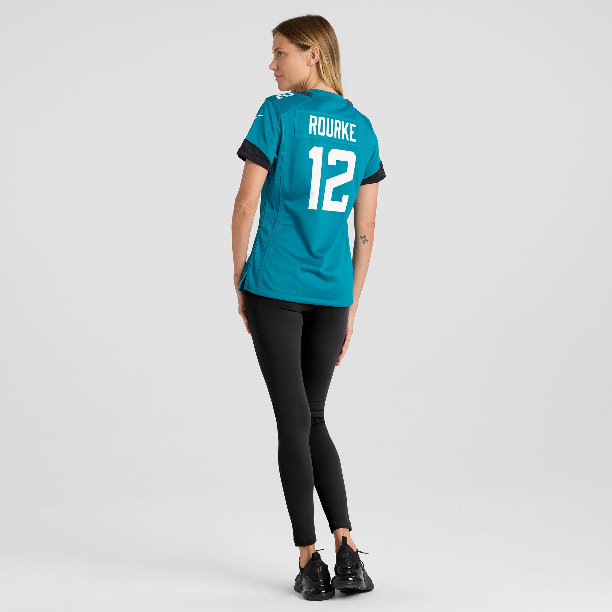 Women's Jacksonville Jaguars Nathan Rourke Teal Team Game Jersey JS3232 Saliibo - Image 5