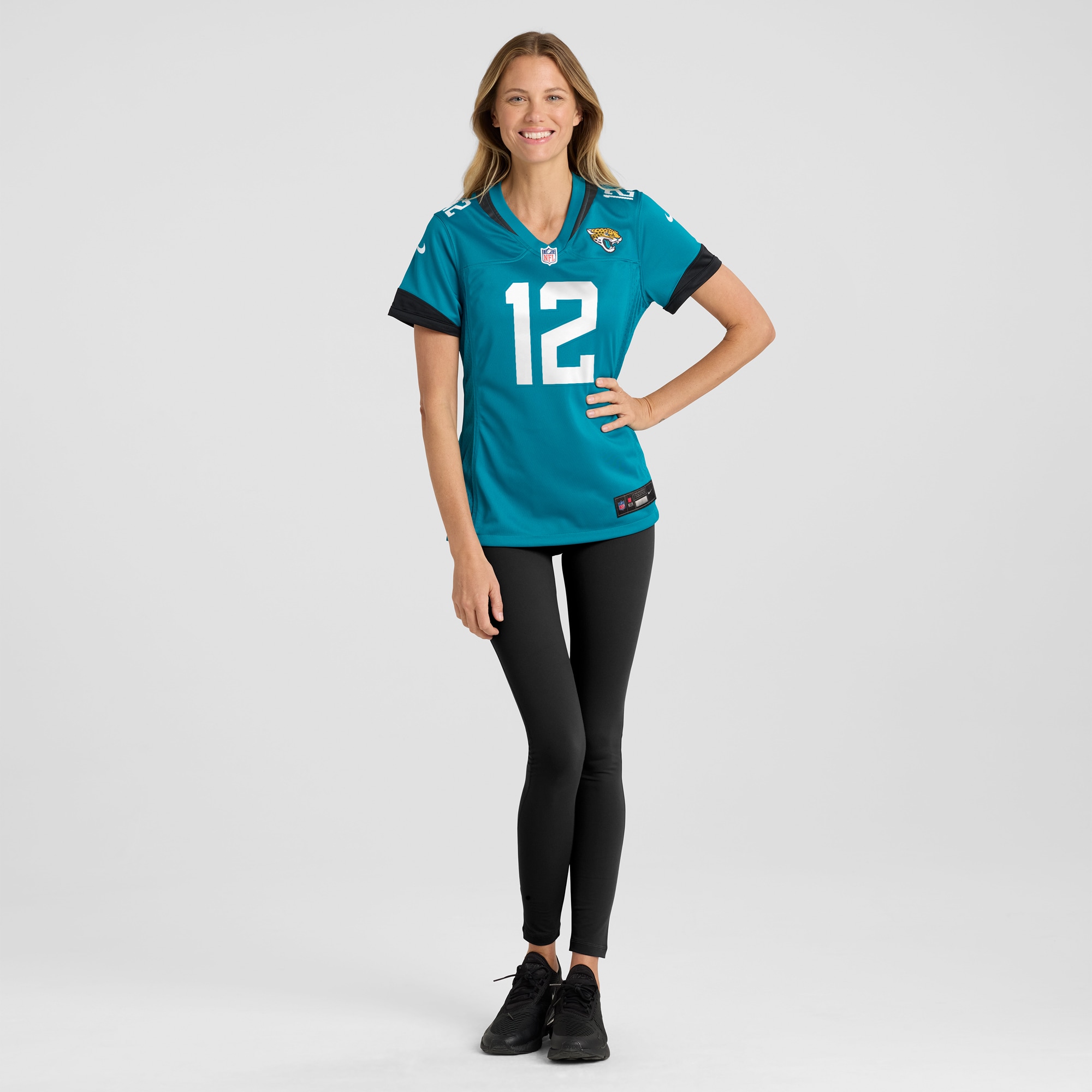 Women's Jacksonville Jaguars Nathan Rourke Teal Team Game Jersey JS3232 Saliibo - Image 4