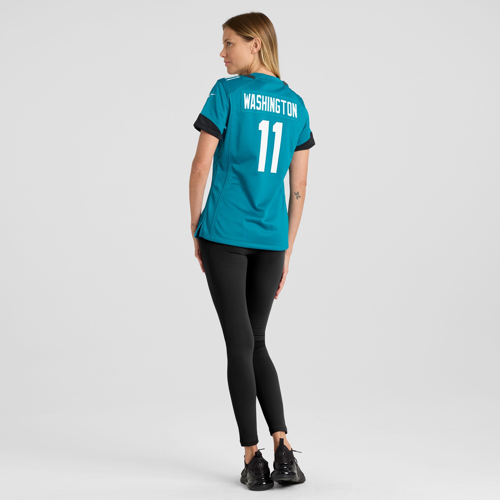 Women's Jacksonville Jaguars Parker Washington Teal Team Game Jersey JS8676 Saliibo - Image 5