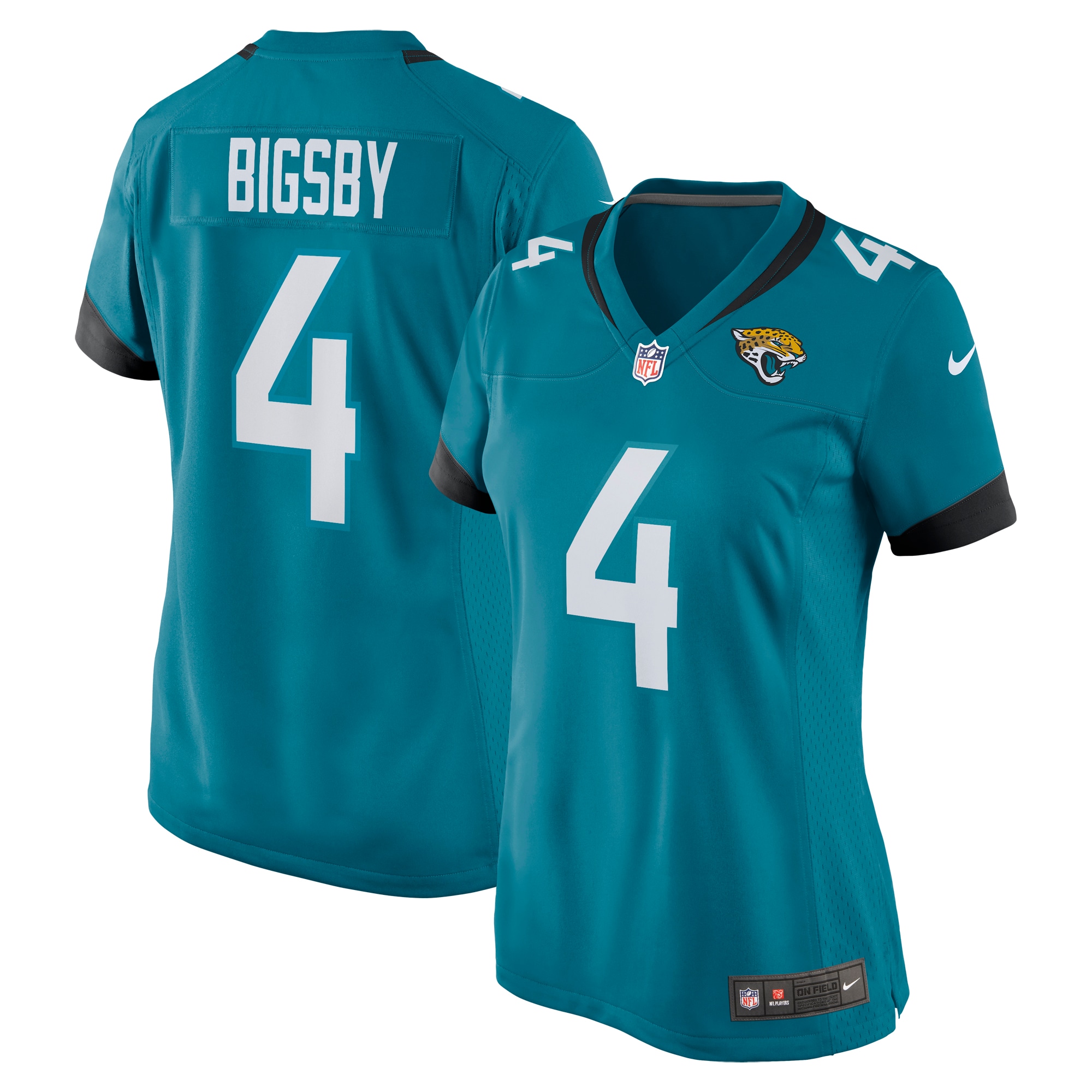 Women's Jacksonville Jaguars Tank Bigsby Teal Game Jersey JS3045 Saliibo