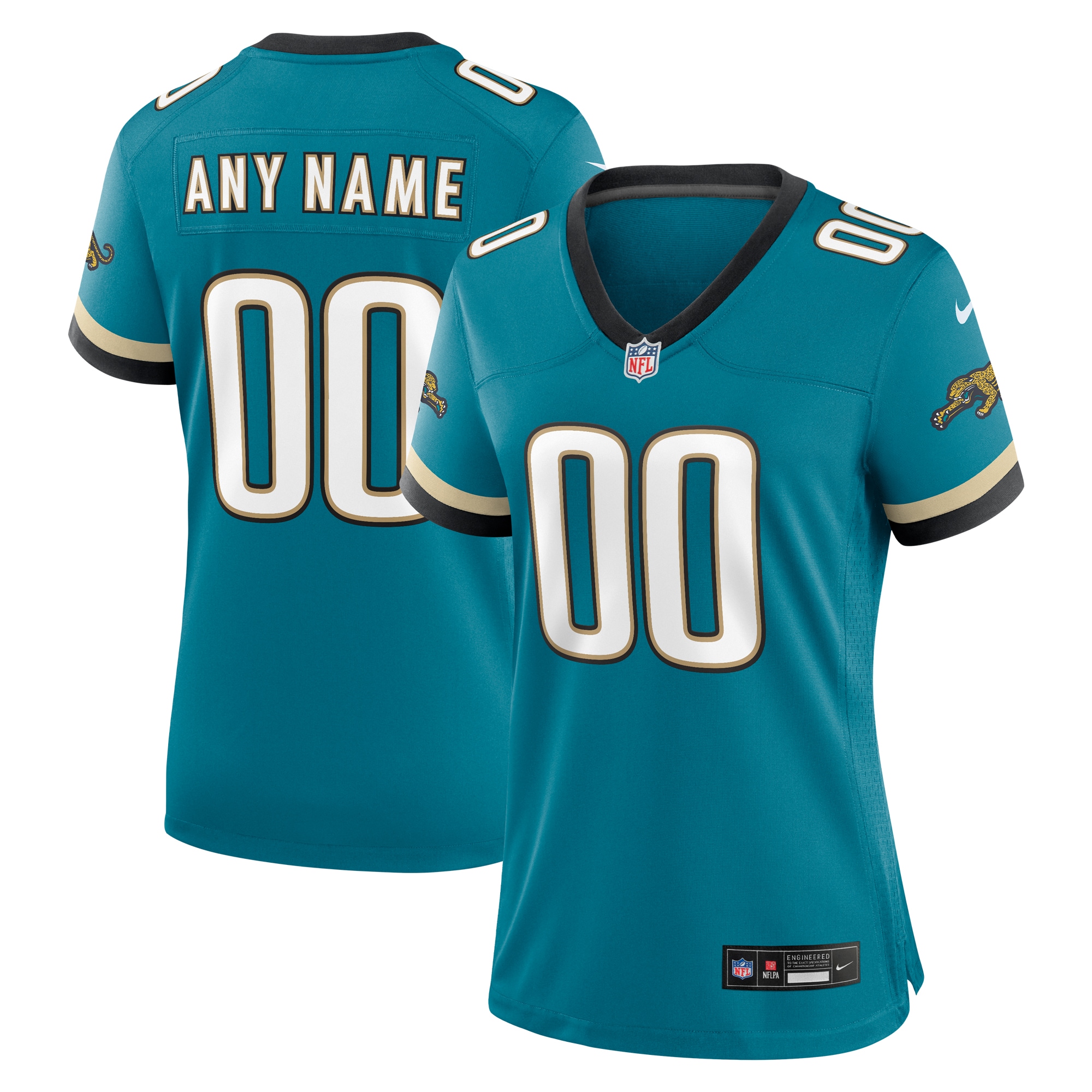 Women's Jacksonville Jaguars Teal Prowler Throwback Custom Game Jersey JS5413 Saliibo