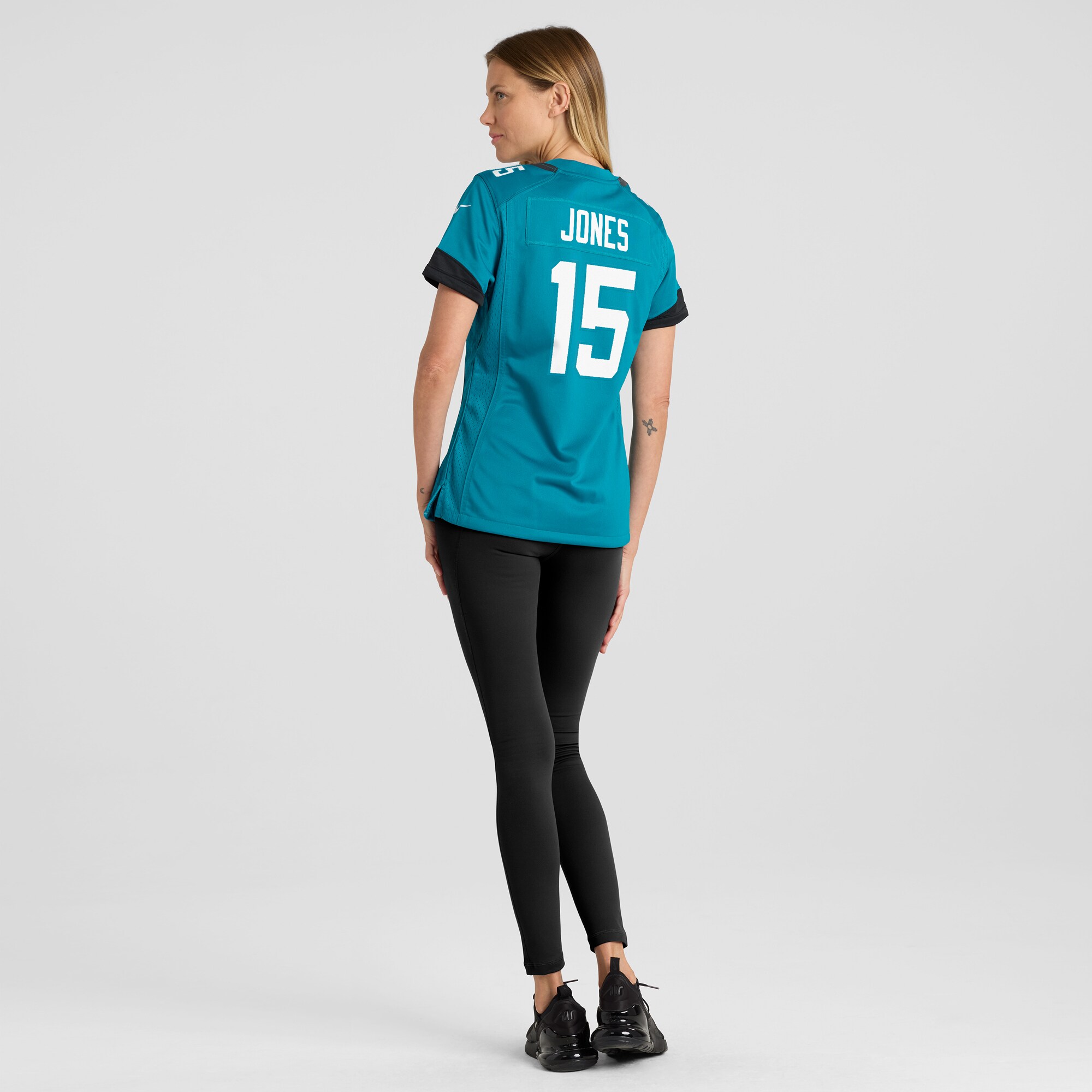 Women's Jacksonville Jaguars Tim Jones Teal Game Player Jersey JS1235 Saliibo - Image 5