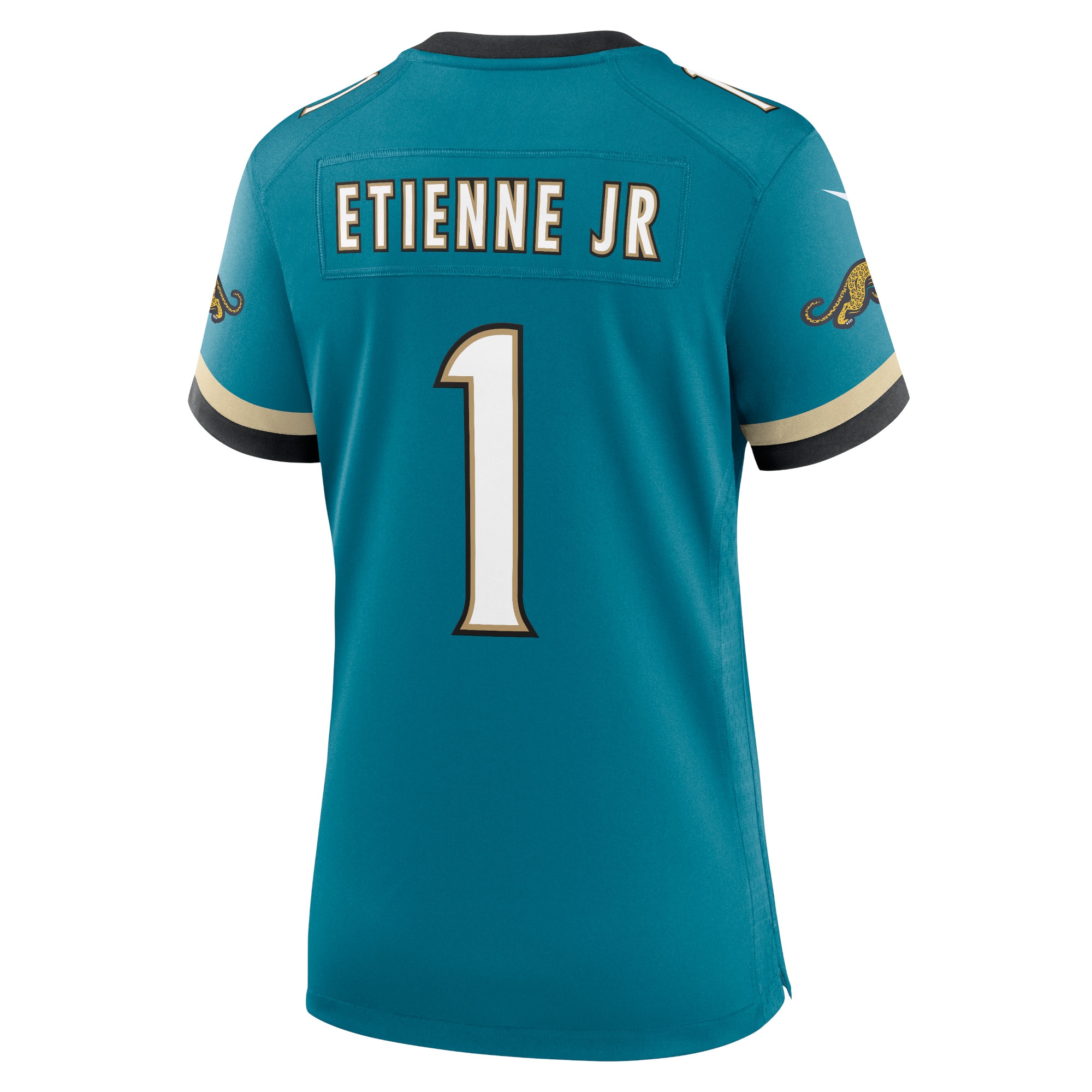 Women's Jacksonville Jaguars Travis Etienne Jr Teal Prowler Throwback Game Jersey JS9153 Saliibo - Image 3