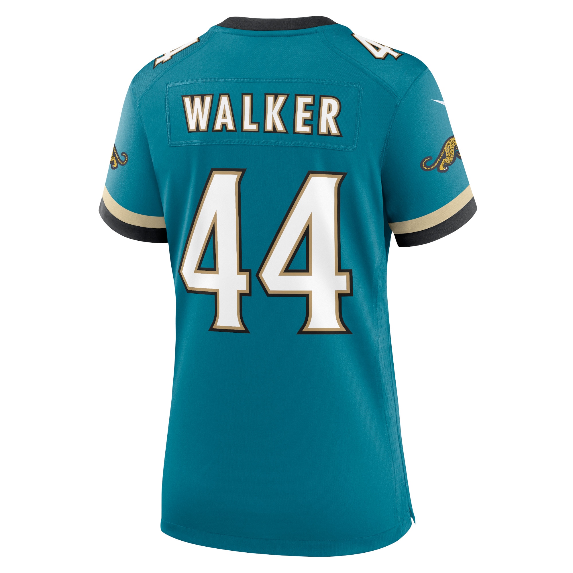 Women's Jacksonville Jaguars Travon Walker Teal Prowler Throwback Game Jersey JS1822 Saliibo - Image 3