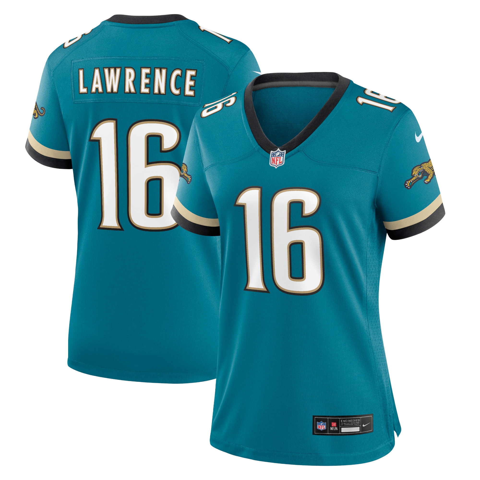 Women's Jacksonville Jaguars Trevor Lawrence Teal Prowler Throwback Game Jersey JS7785 Saliibo