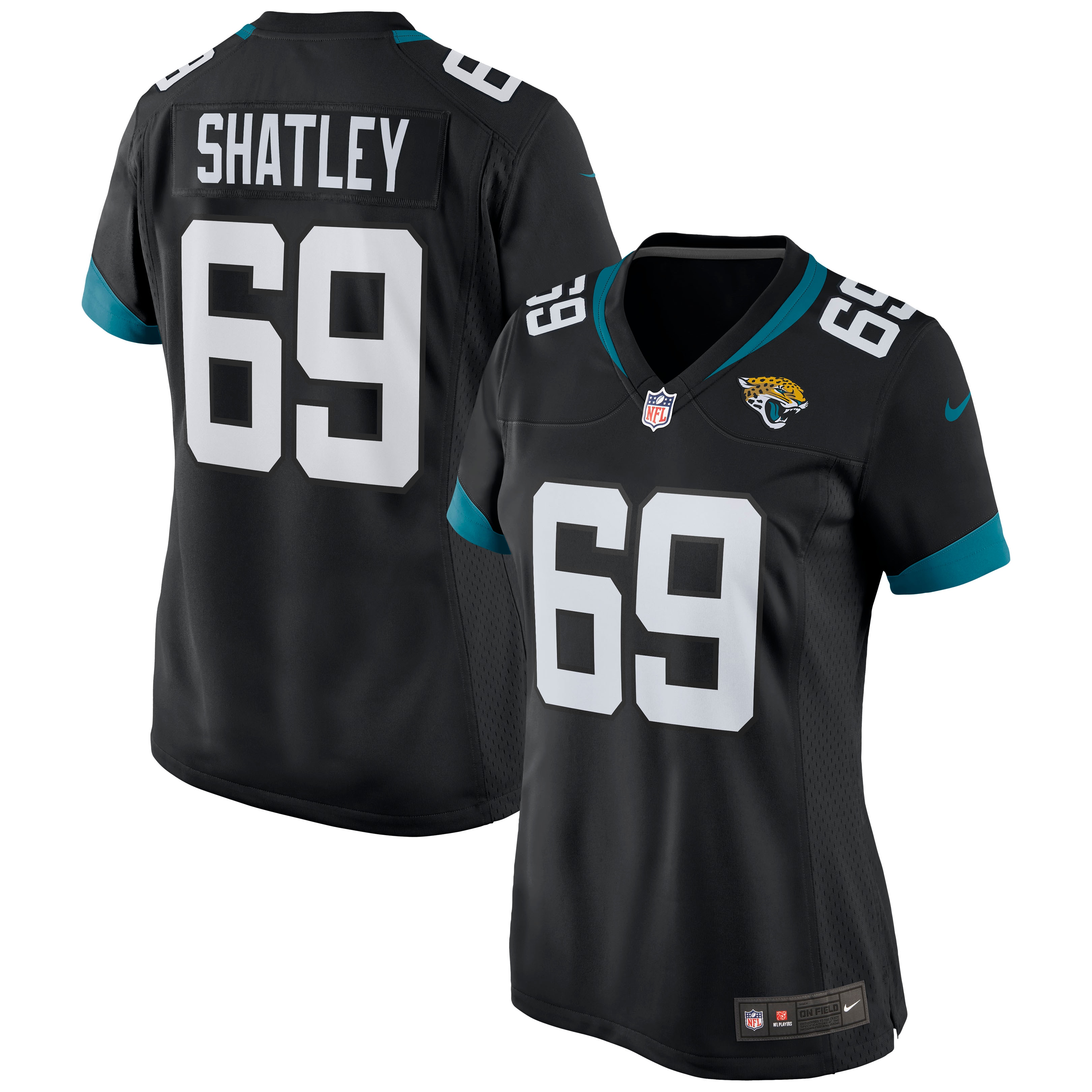 Women's Jacksonville Jaguars Tyler Shatley Black Game Jersey JS8202 Saliibo