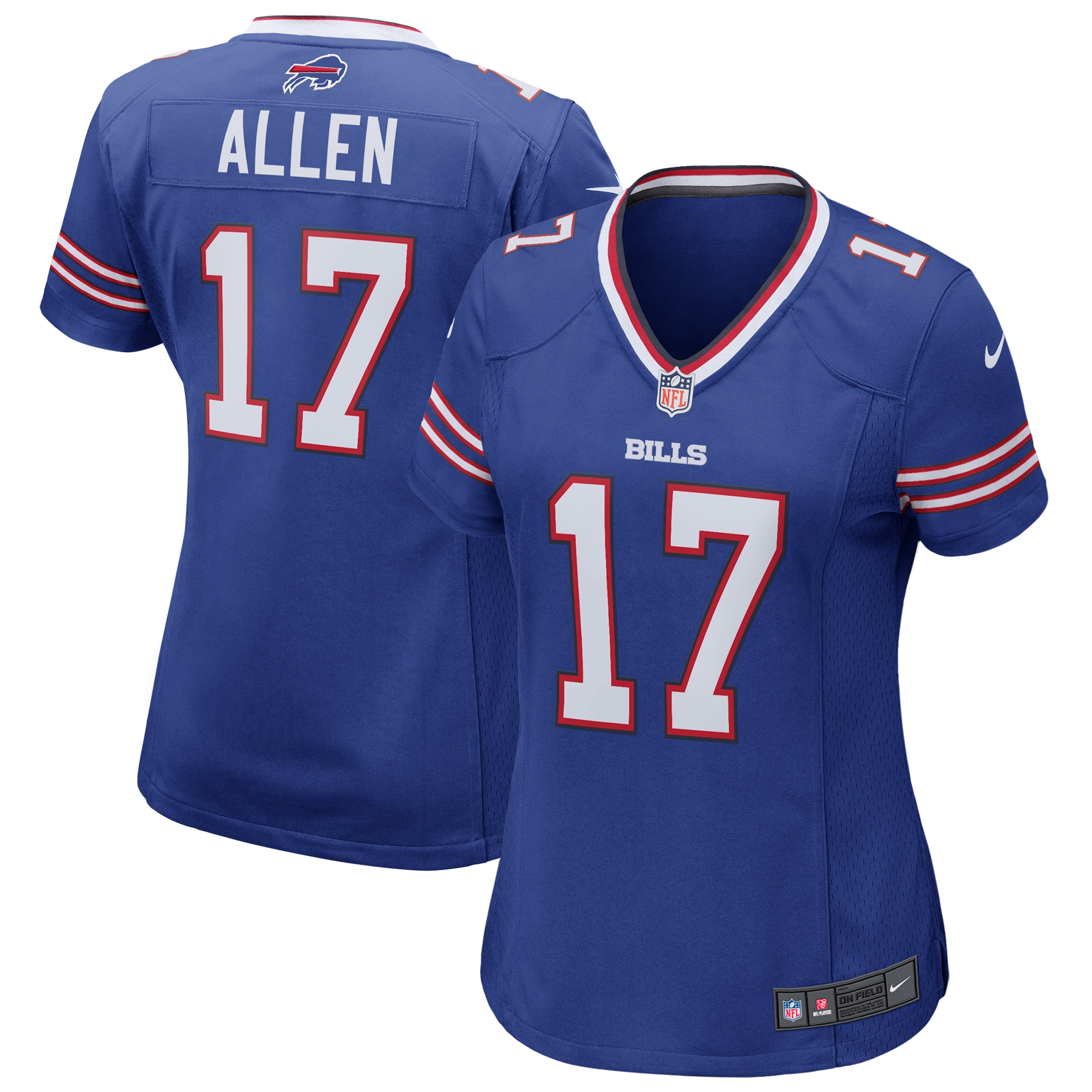 Women's Josh Allen Royal Buffalo Bills Game Jersey JS8337 Saliibo