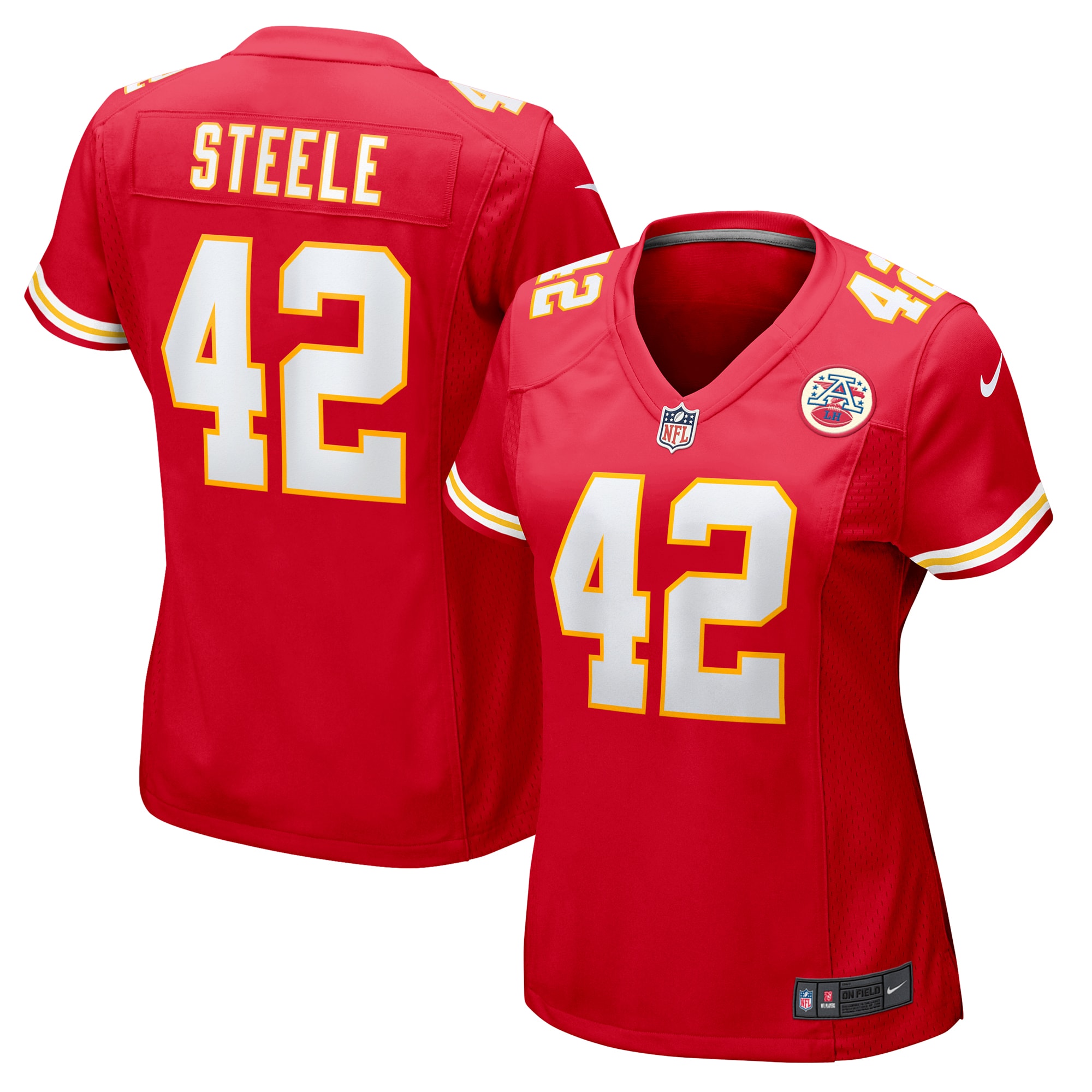 Women's Kansas City Chiefs Carson Steele Red Game Jersey JS3659 Saliibo