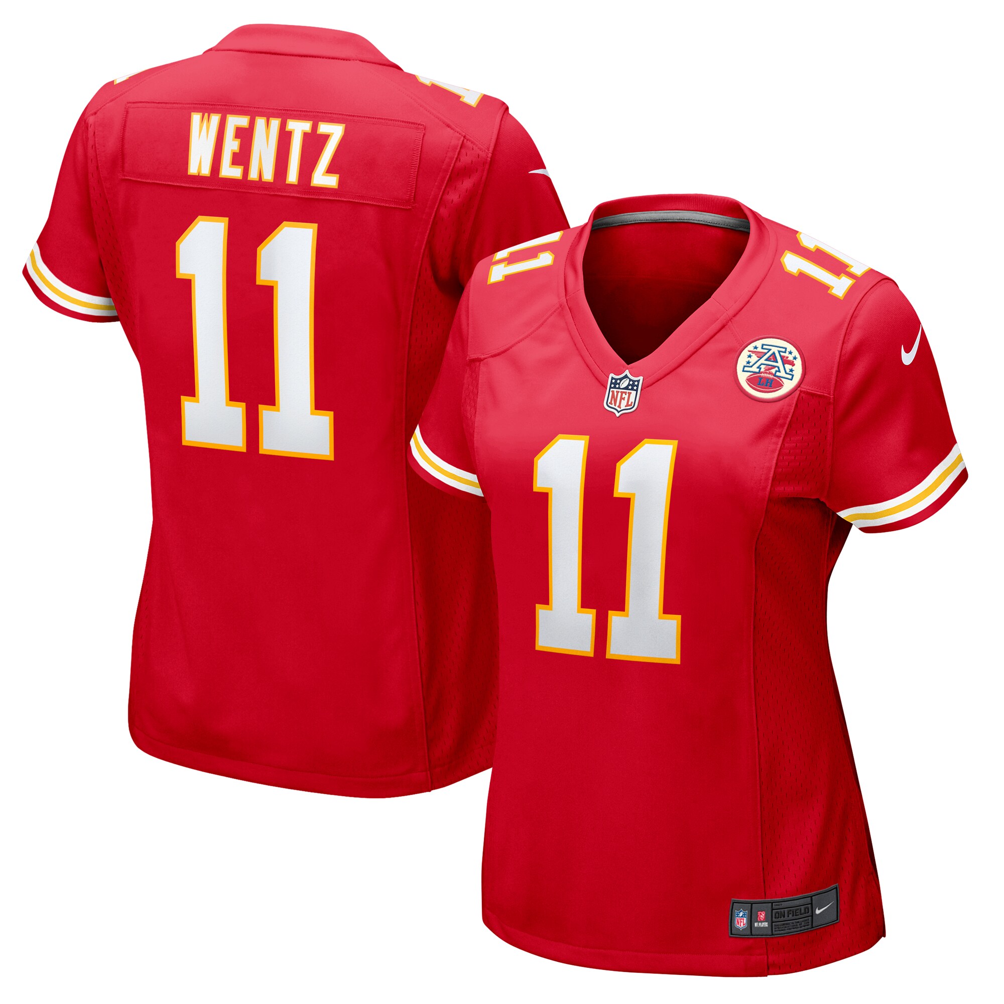 Women's Kansas City Chiefs Carson Wentz Red Game Jersey JS6524 Saliibo