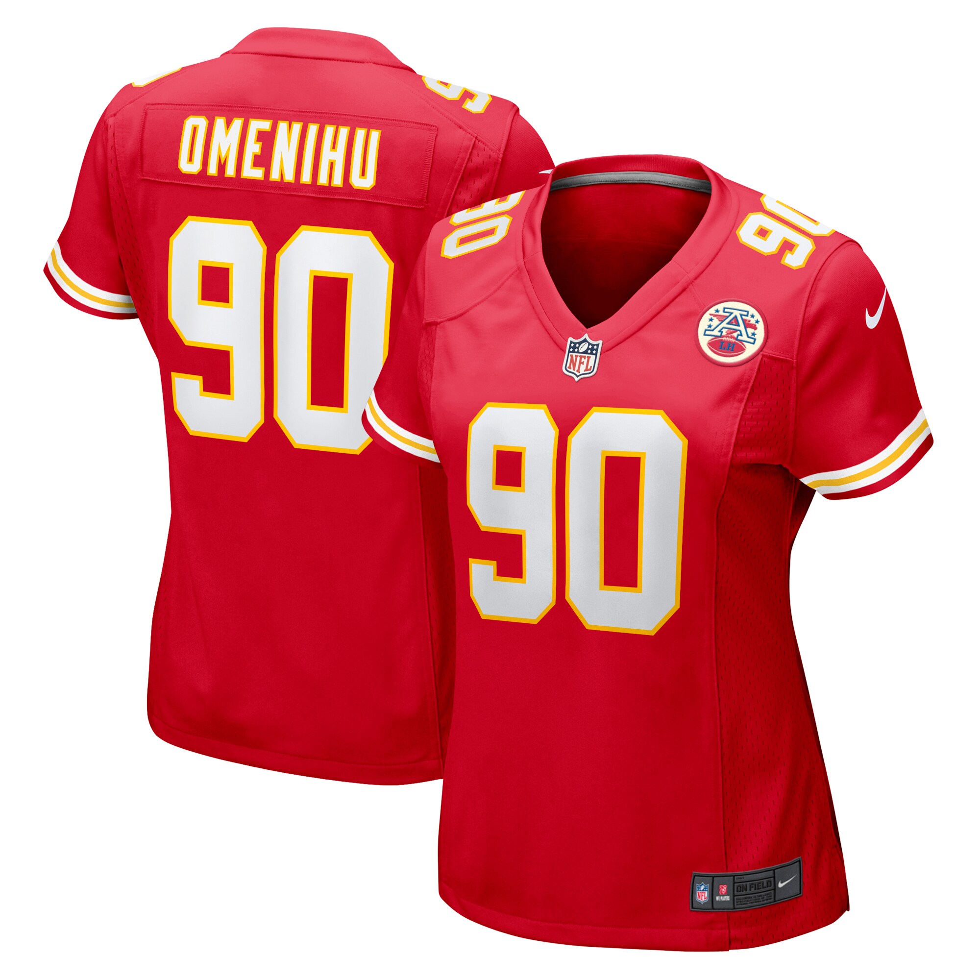 Women's Kansas City Chiefs Charles Omenihu Red Game Player Jersey JS7968 Saliibo